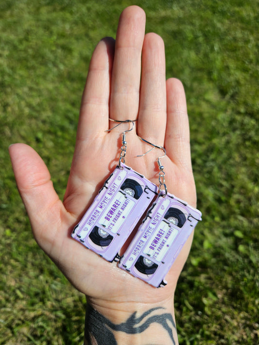 Horror VHS Tape Earrings