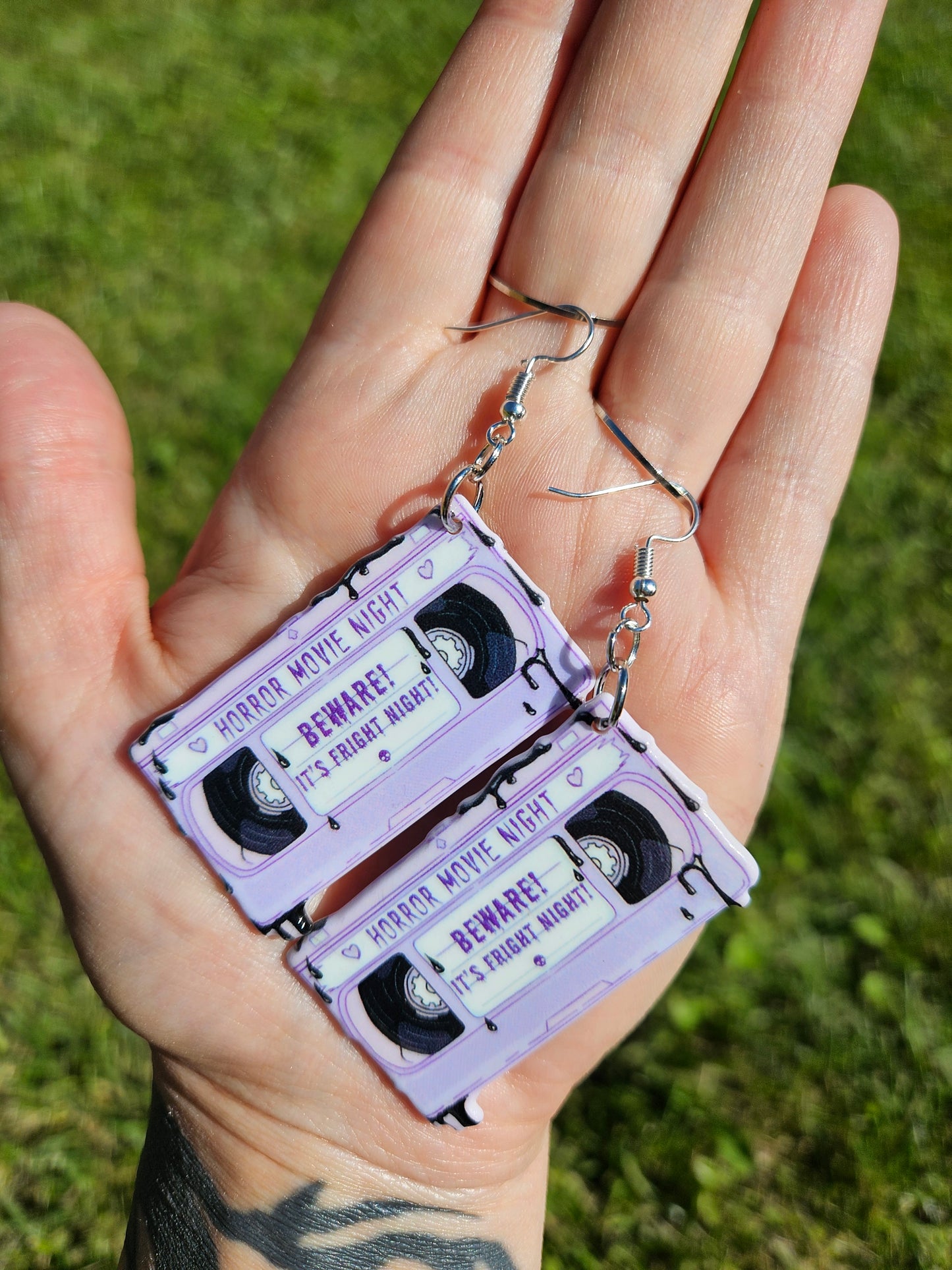 Horror VHS Tape Earrings