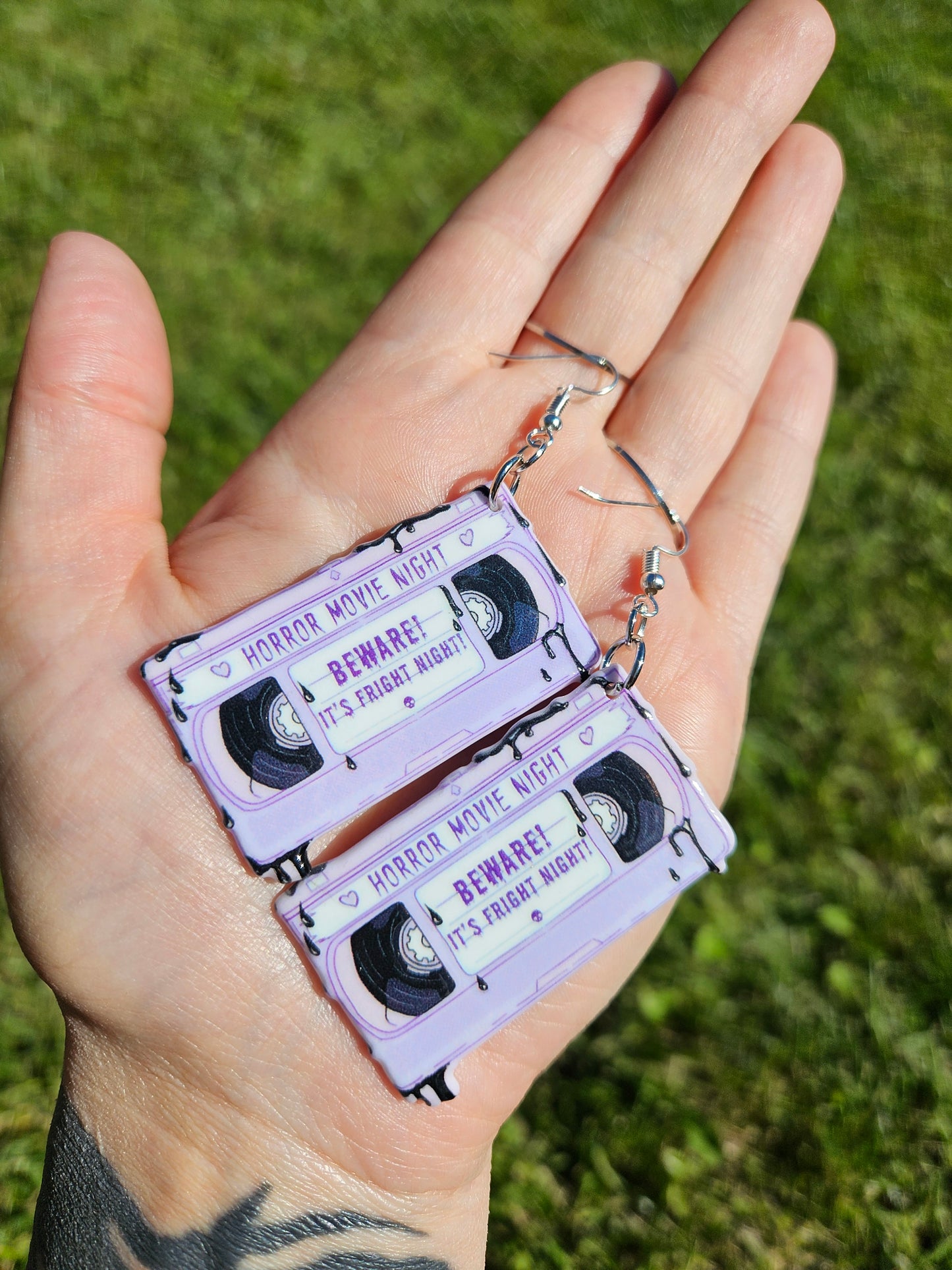 Horror VHS Tape Earrings