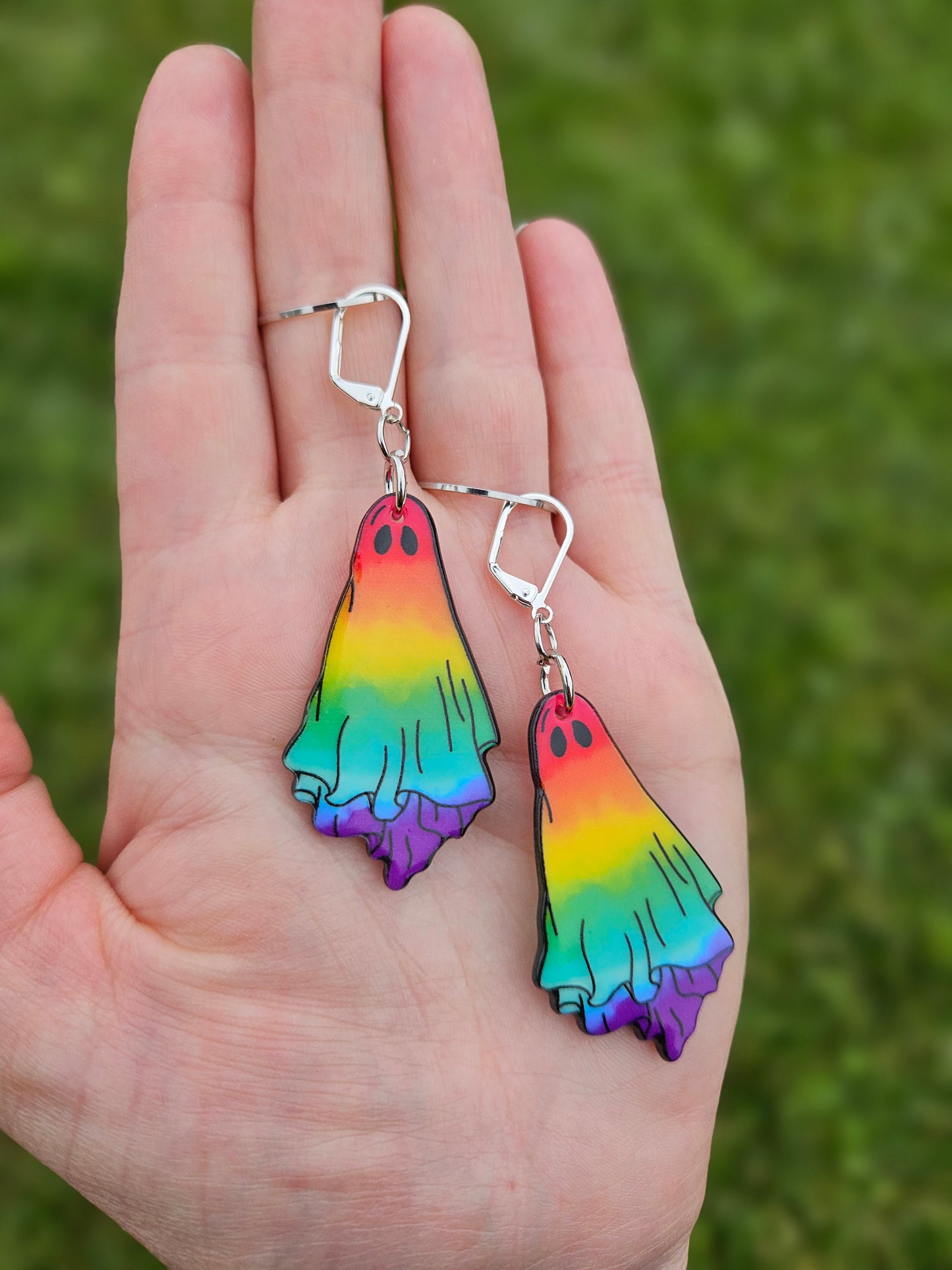 Rainbow Ghost Earrings