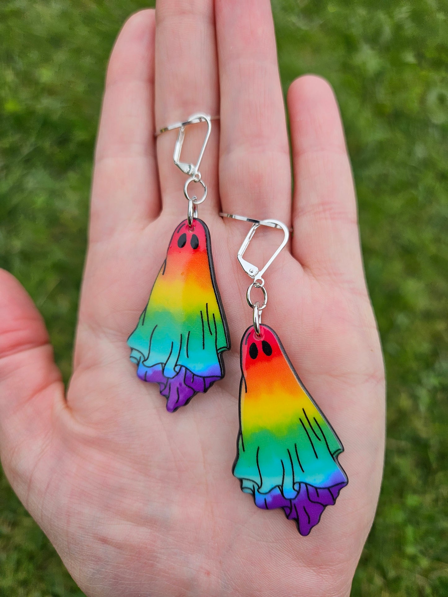 Rainbow Ghost Earrings