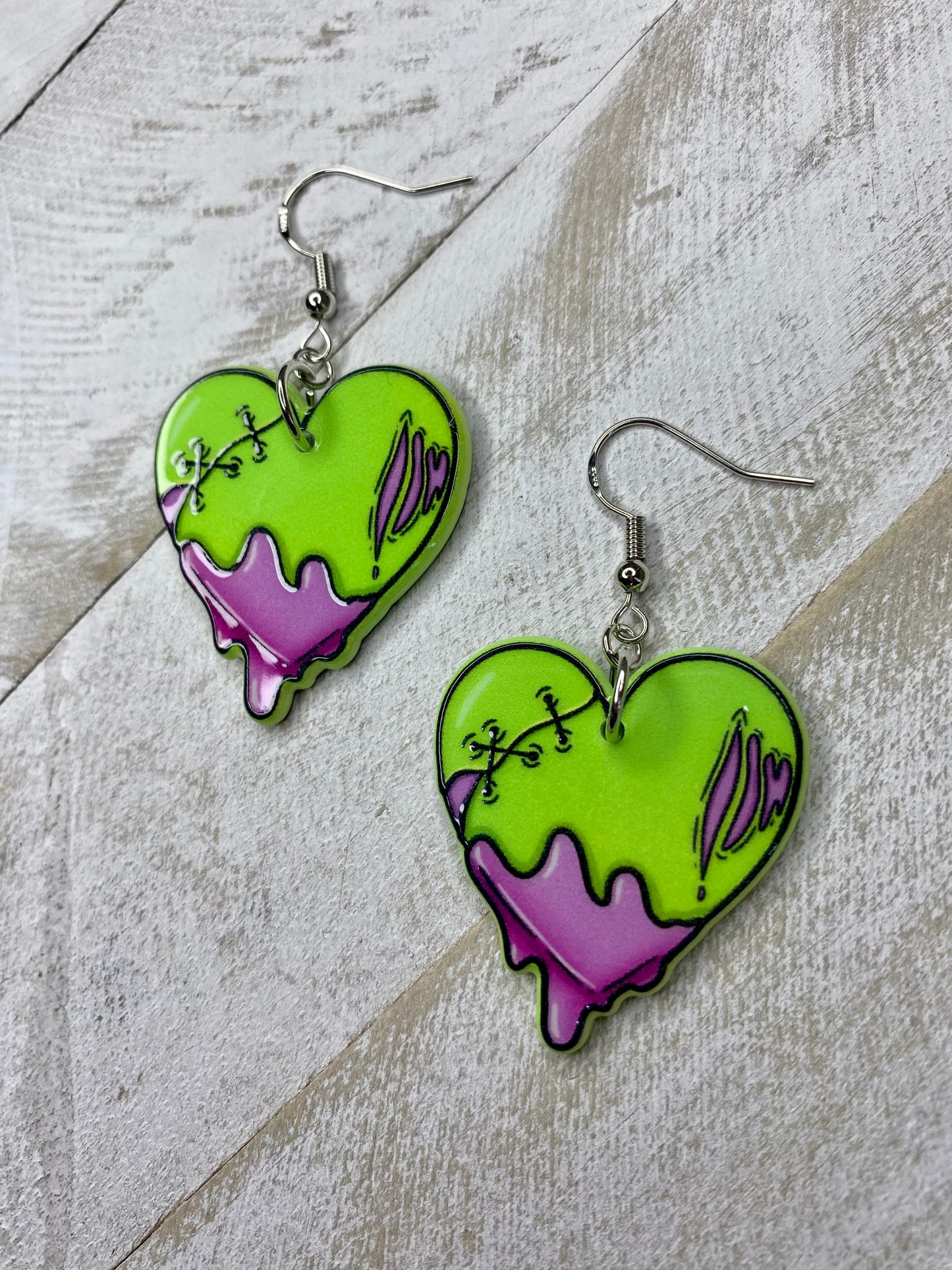 Zombie Heart Earrings