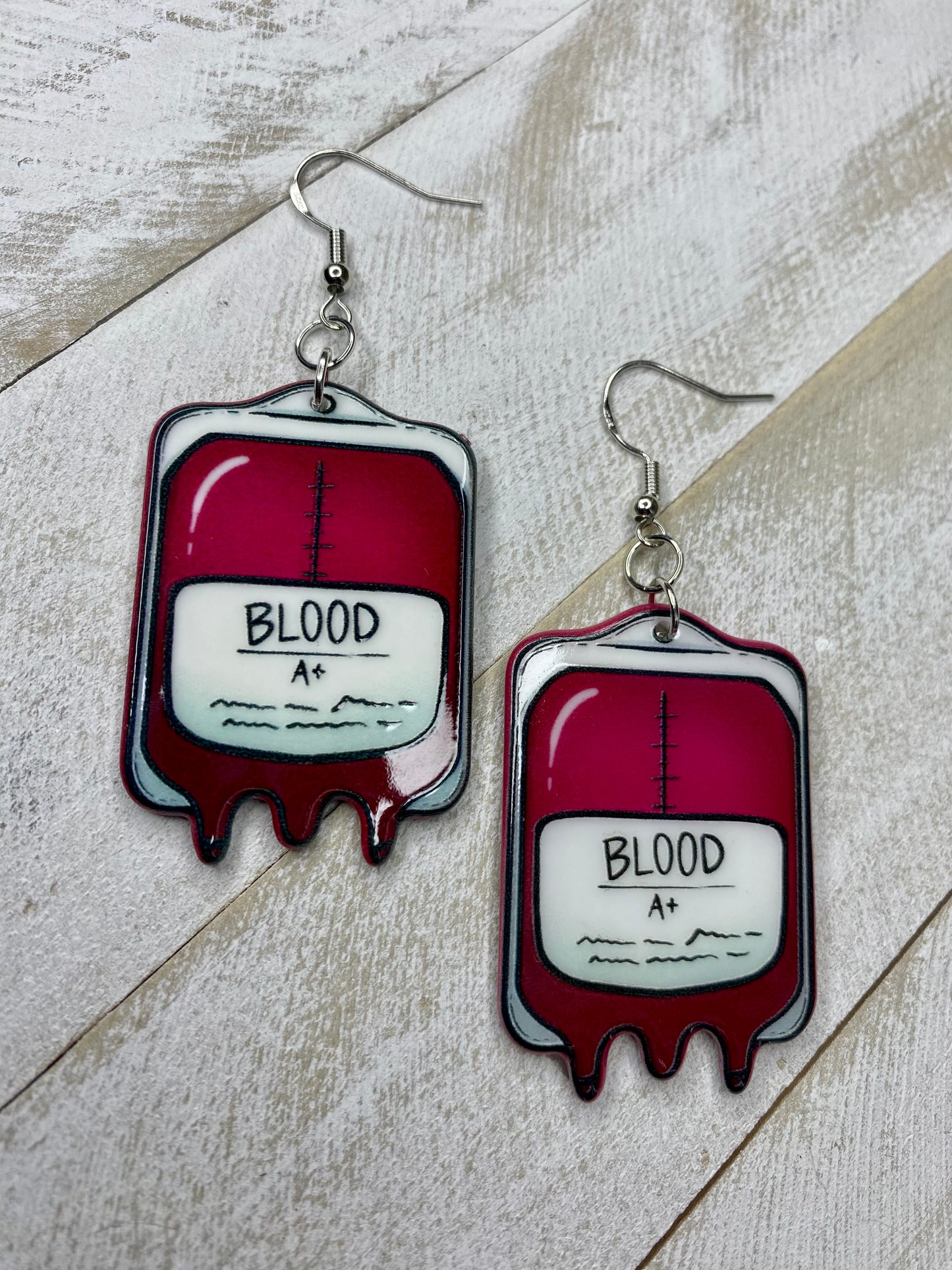 Blood Bag Earrings