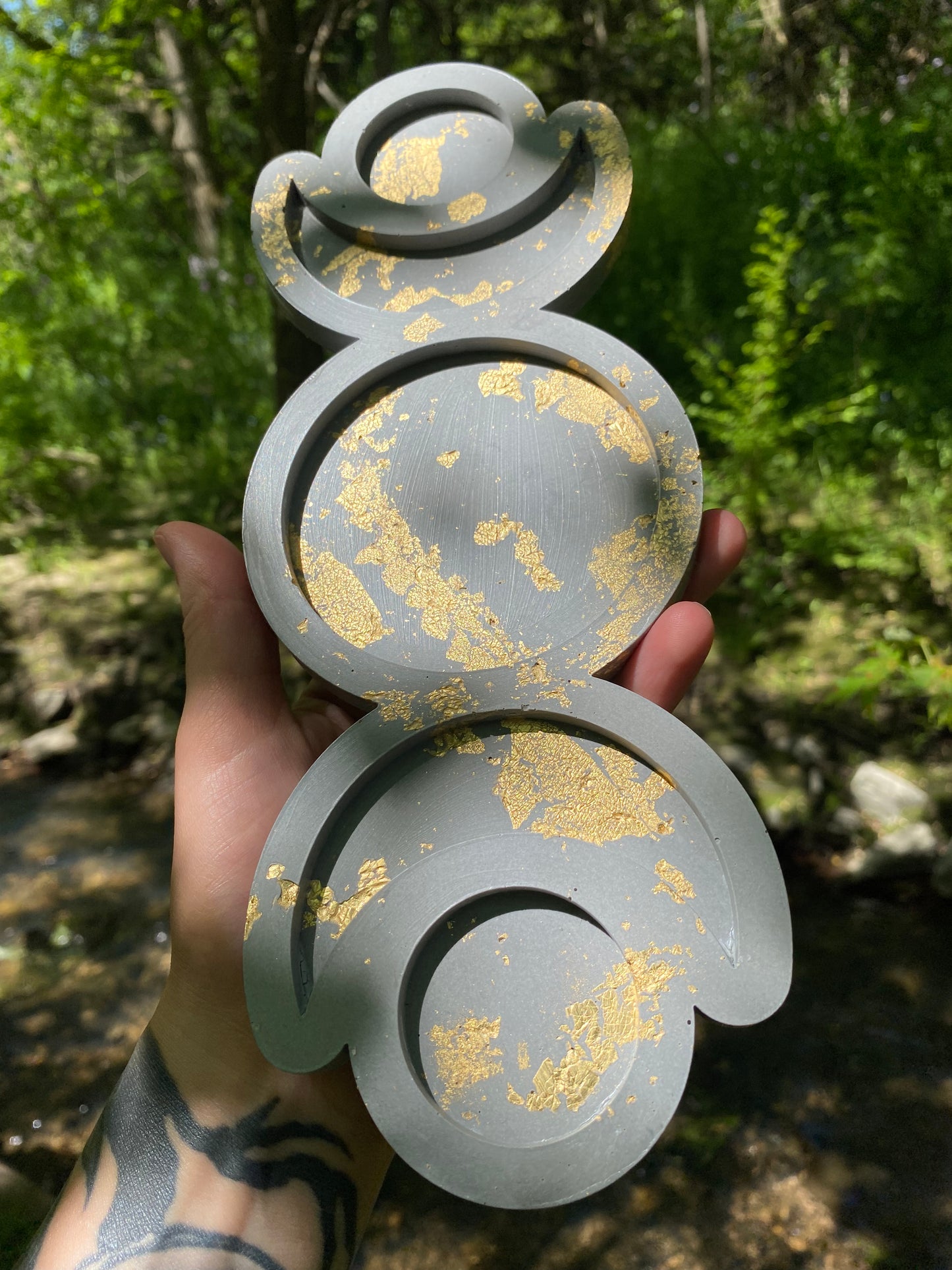 Triple Moon Candle Holder