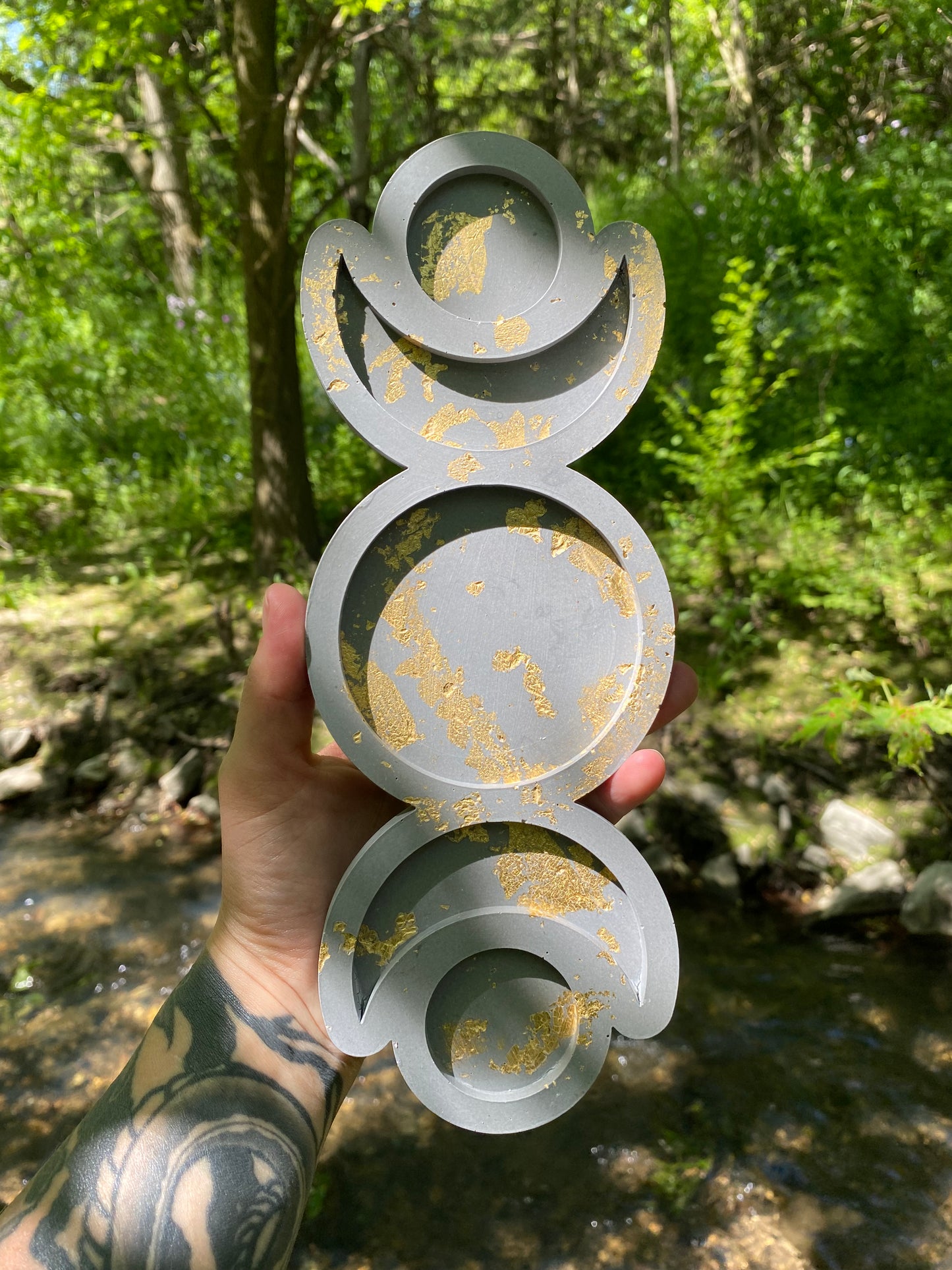 Triple Moon Candle Holder