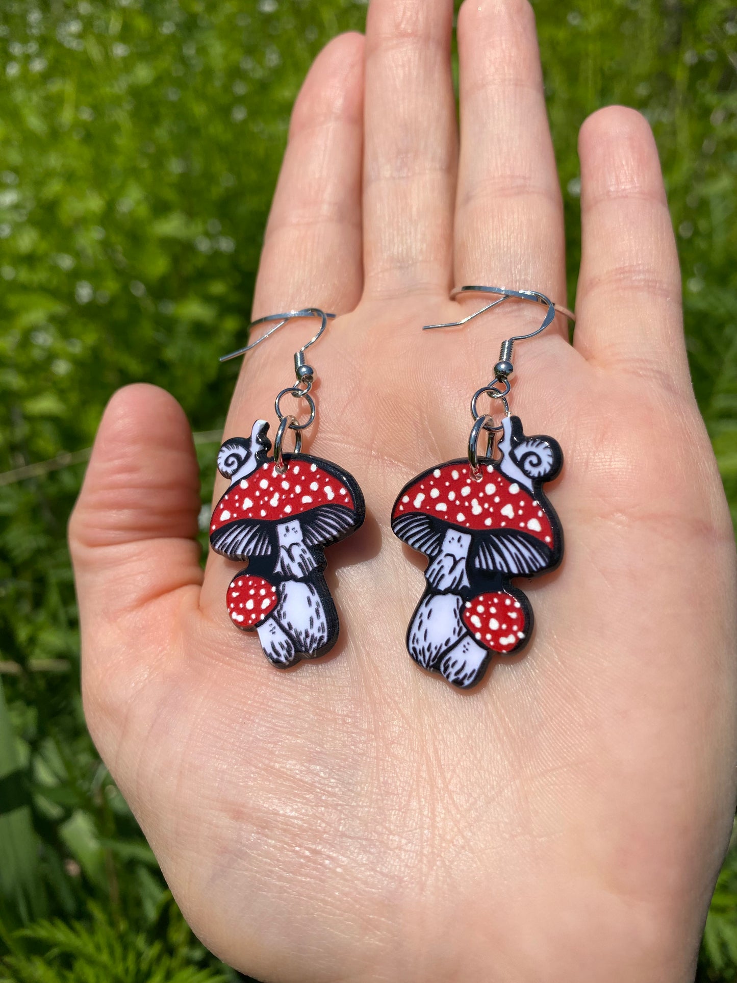 Poisonous Mushroom Earrings