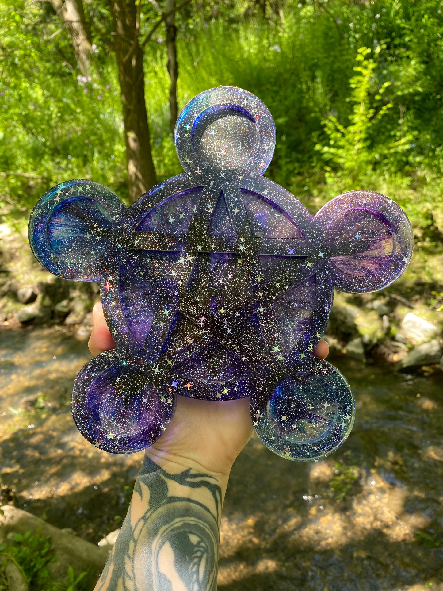 Pentacle Candle Holder - Galaxy