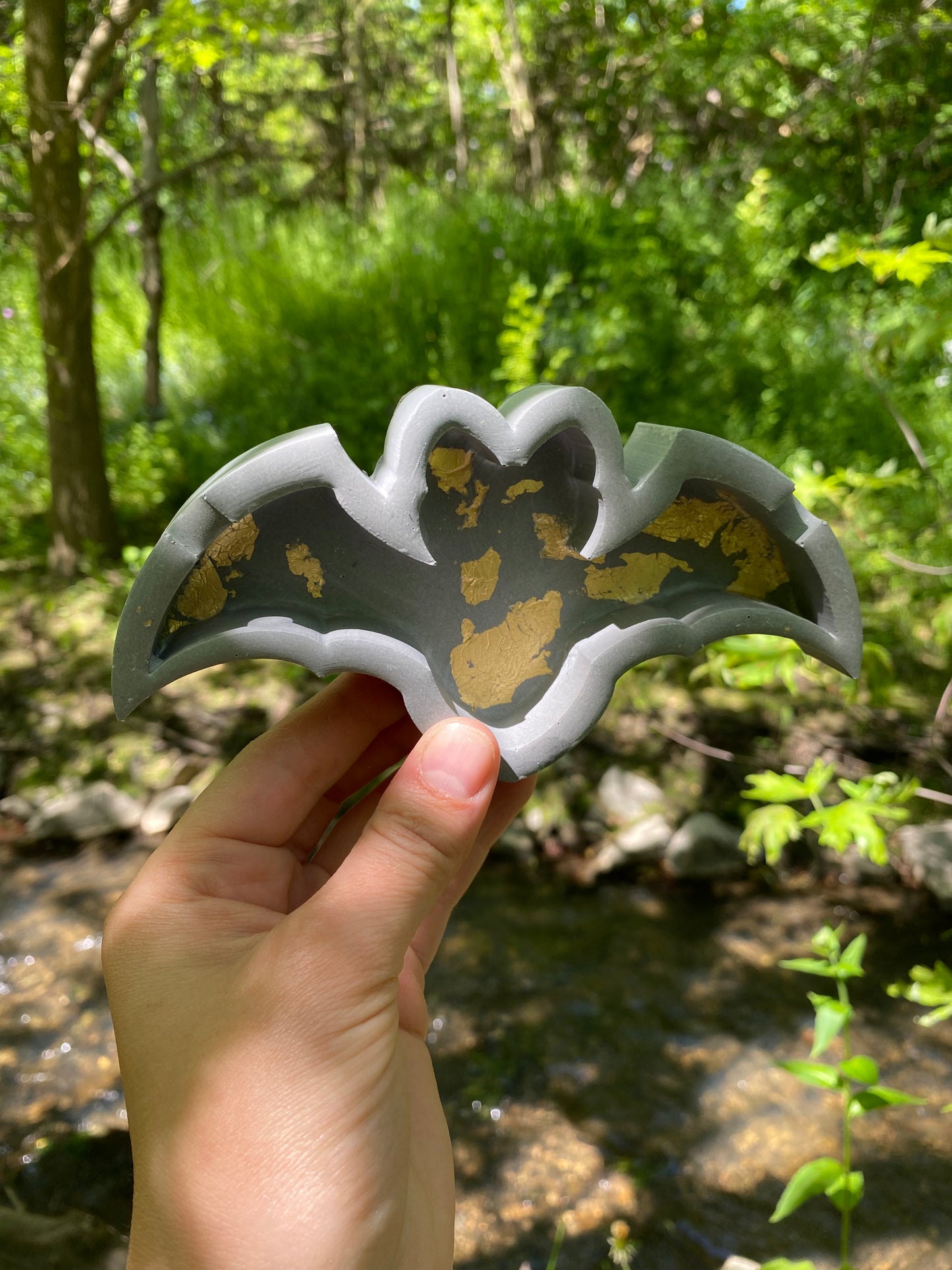 Bat Ashtray - Gold or Solid Grey