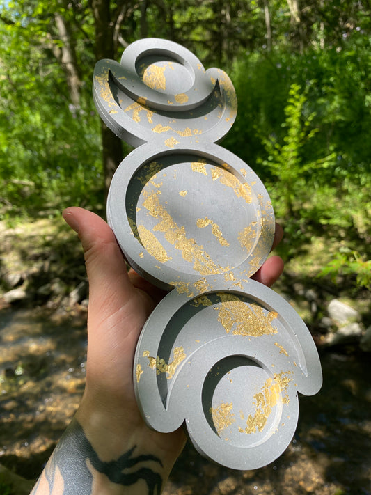 Triple Moon Candle Holder