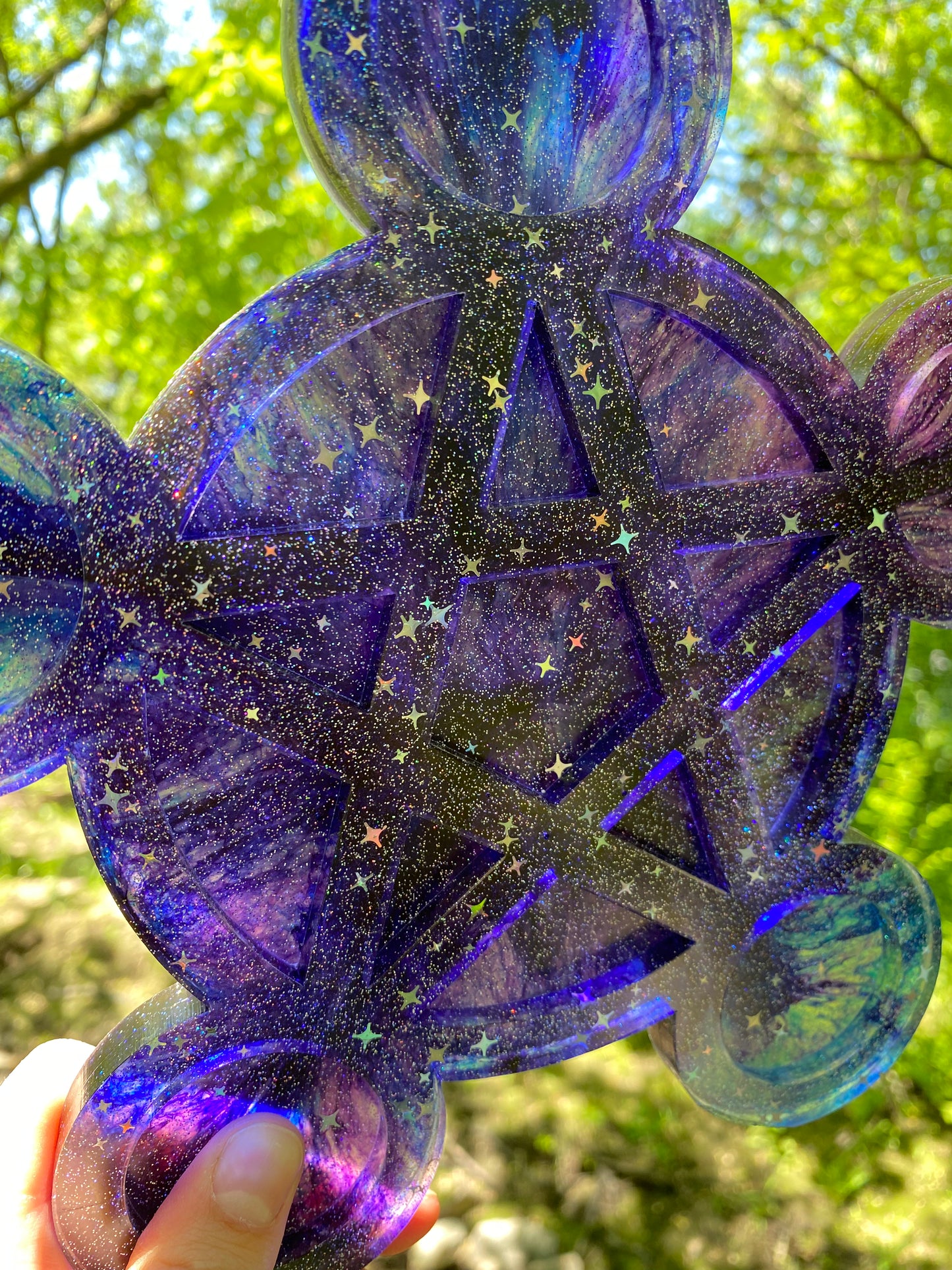 Pentacle Candle Holder - Galaxy