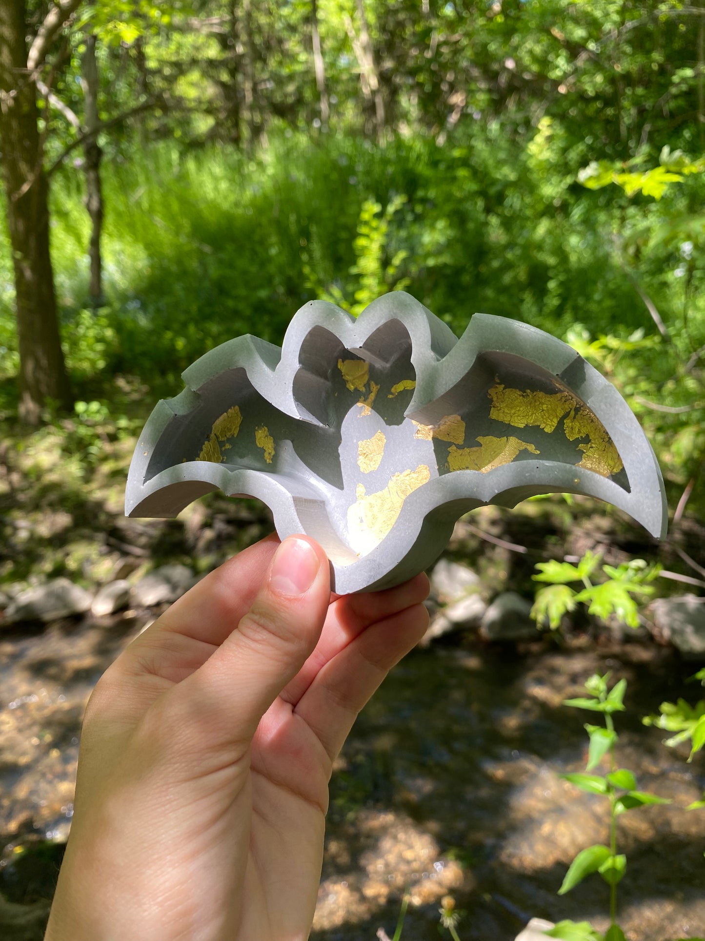 Bat Ashtray - Gold or Solid Grey