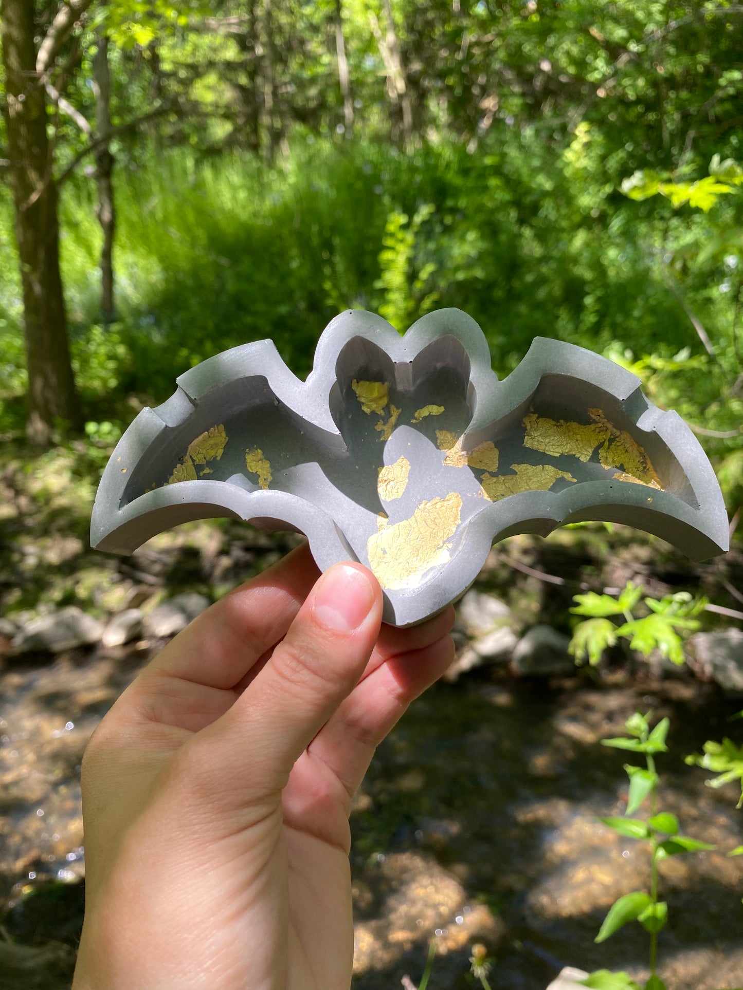 Bat Ashtray - Gold or Solid Grey