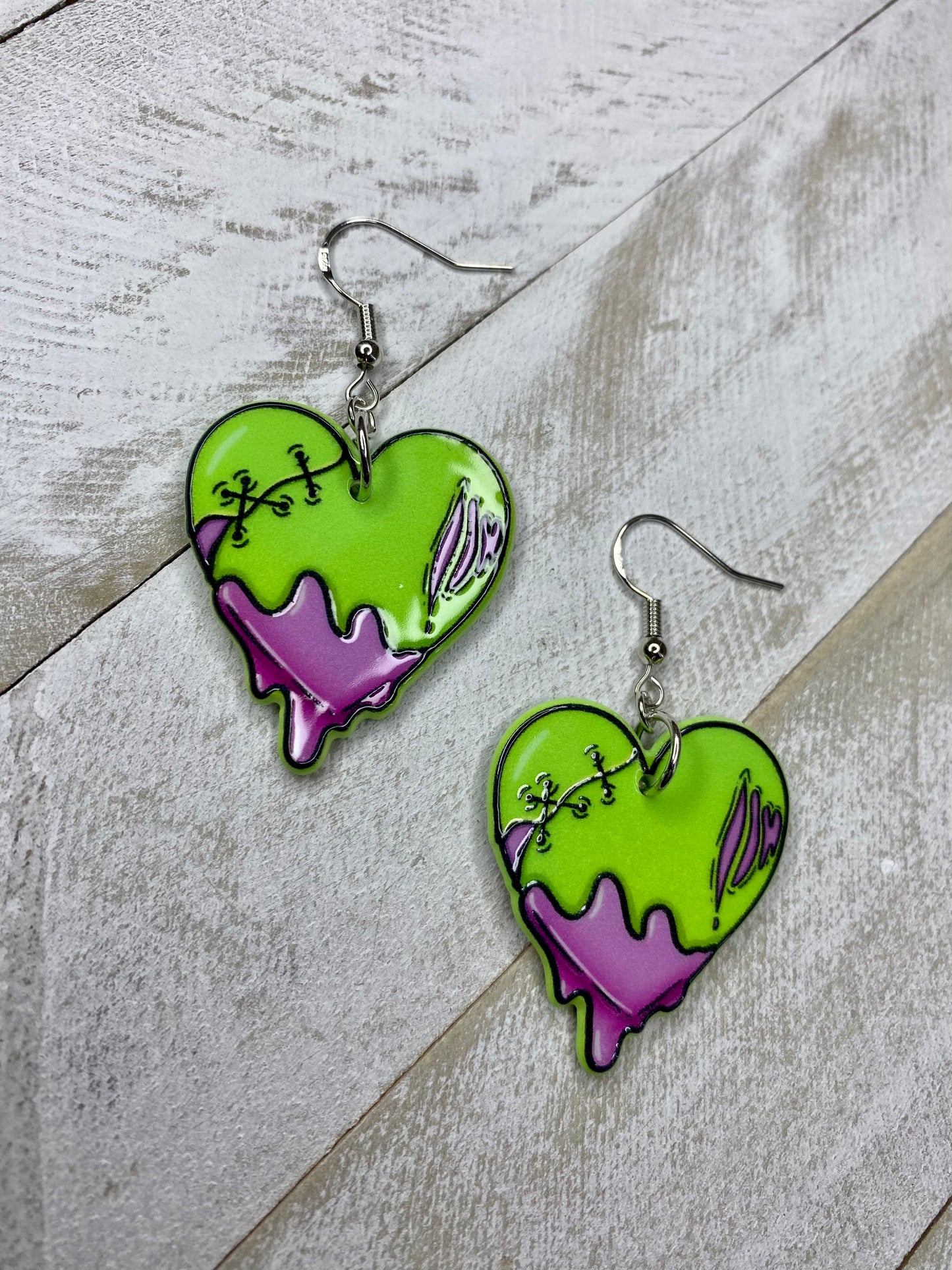 Zombie Heart Earrings