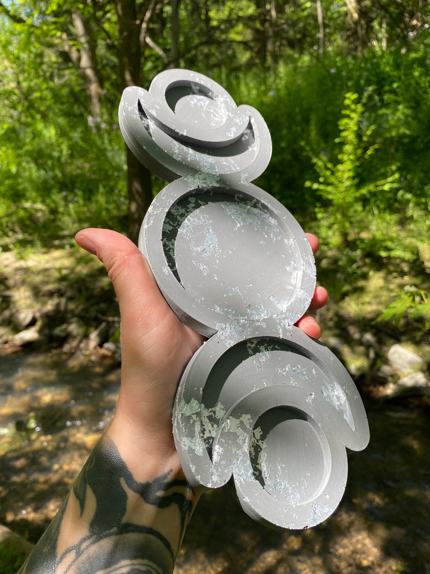 Triple Moon Candle Holder