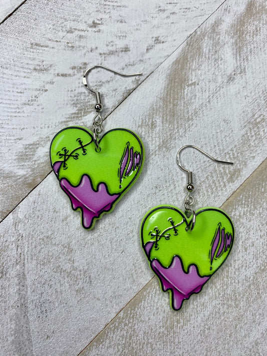 Zombie Heart Earrings