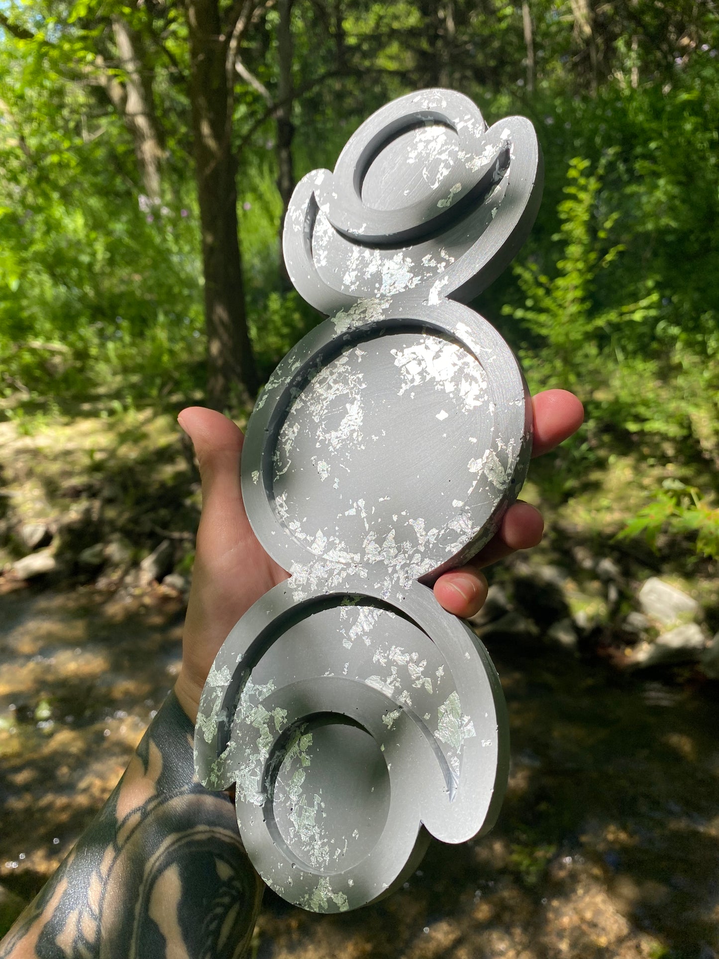 Triple Moon Candle Holder