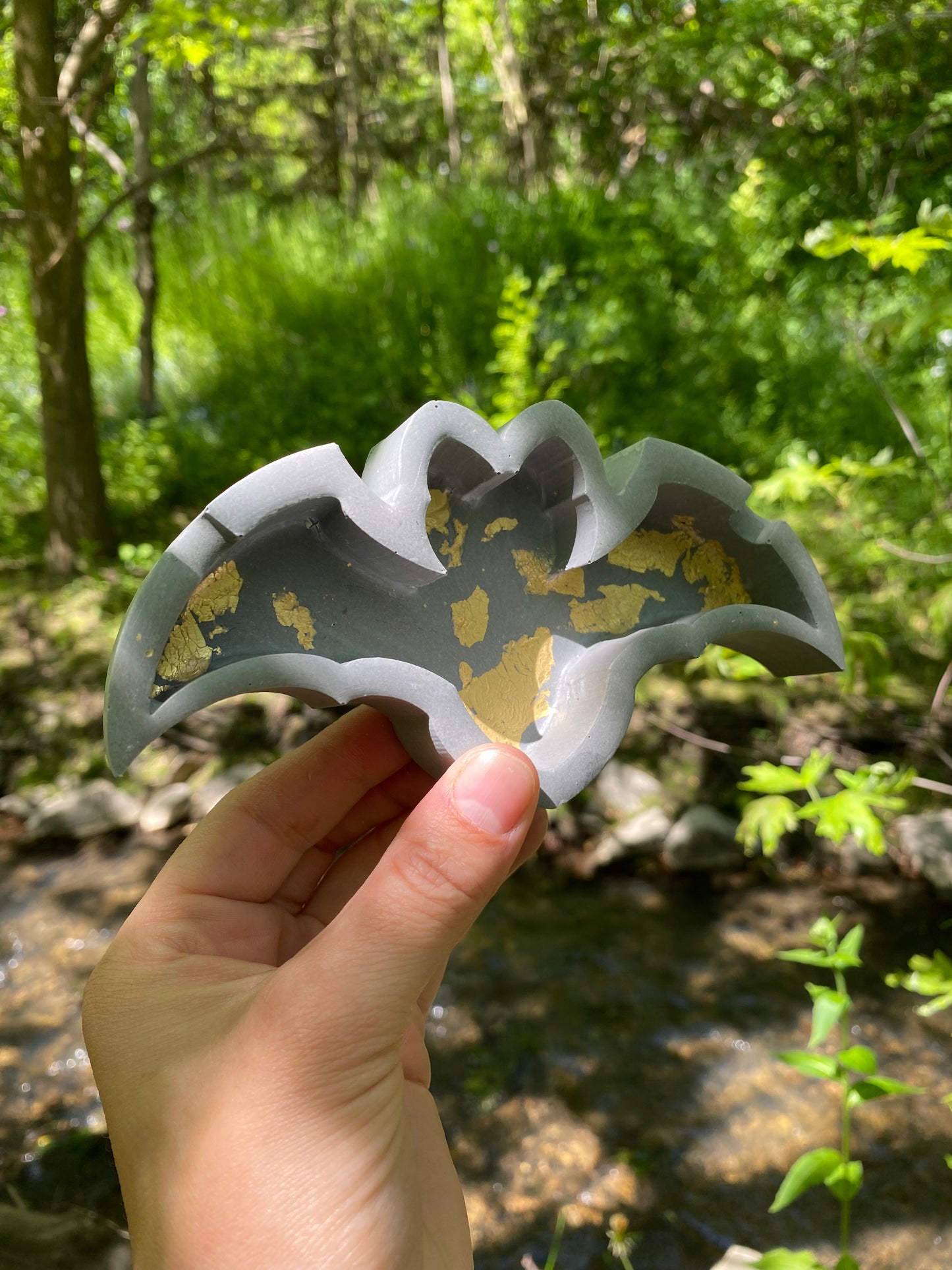 Bat Ashtray - Gold or Solid Grey