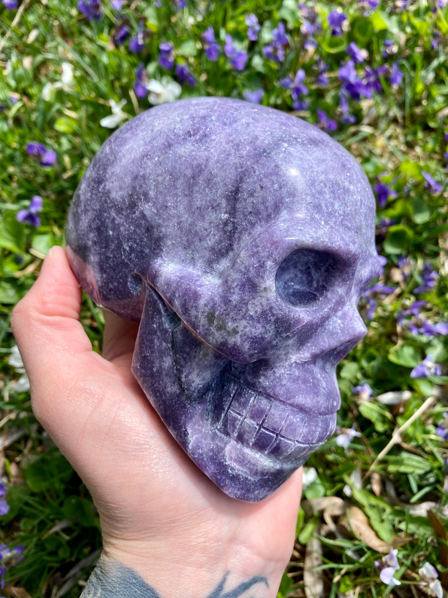 XL Lepidolite Skull