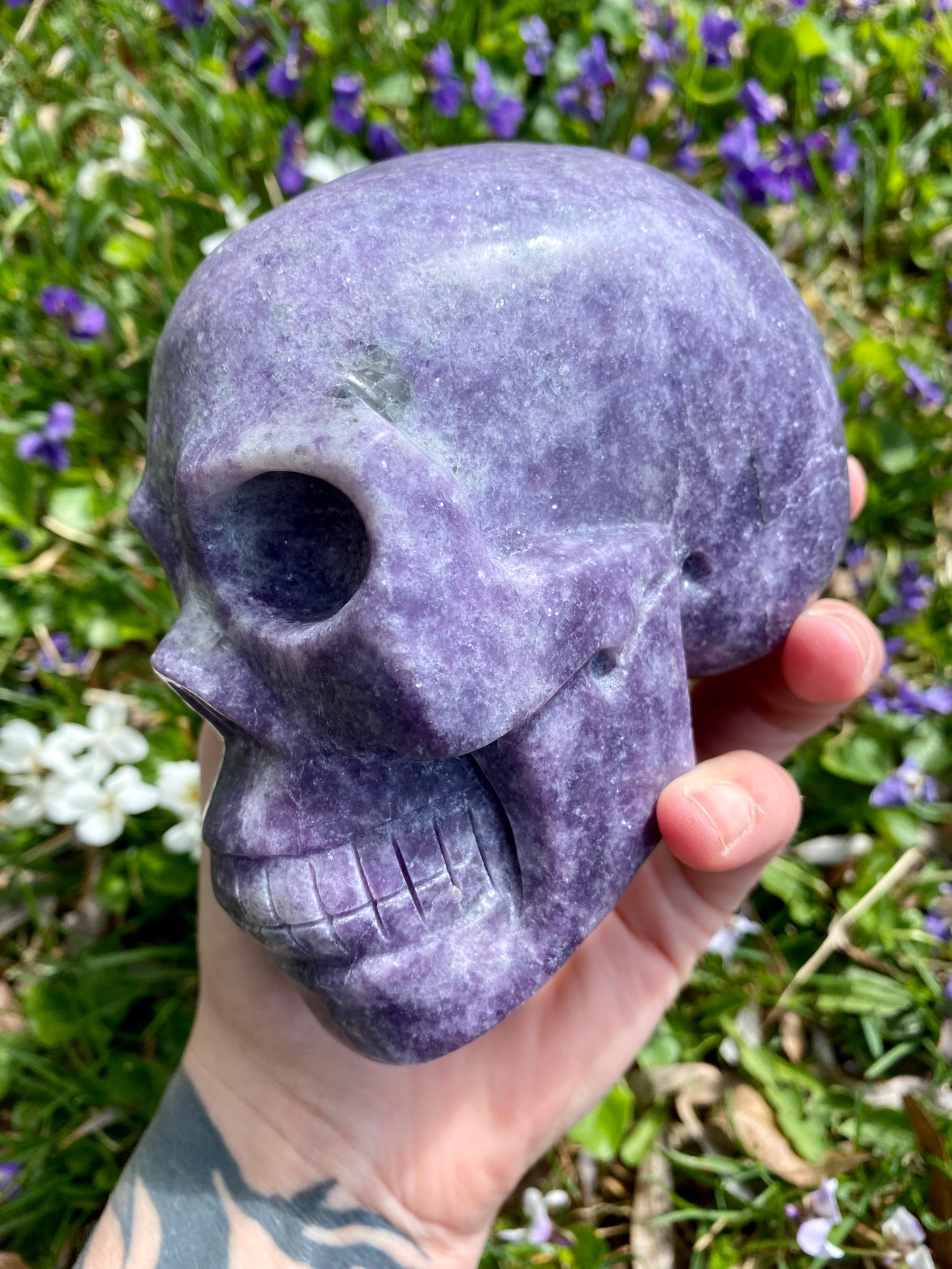 XL Lepidolite Skull