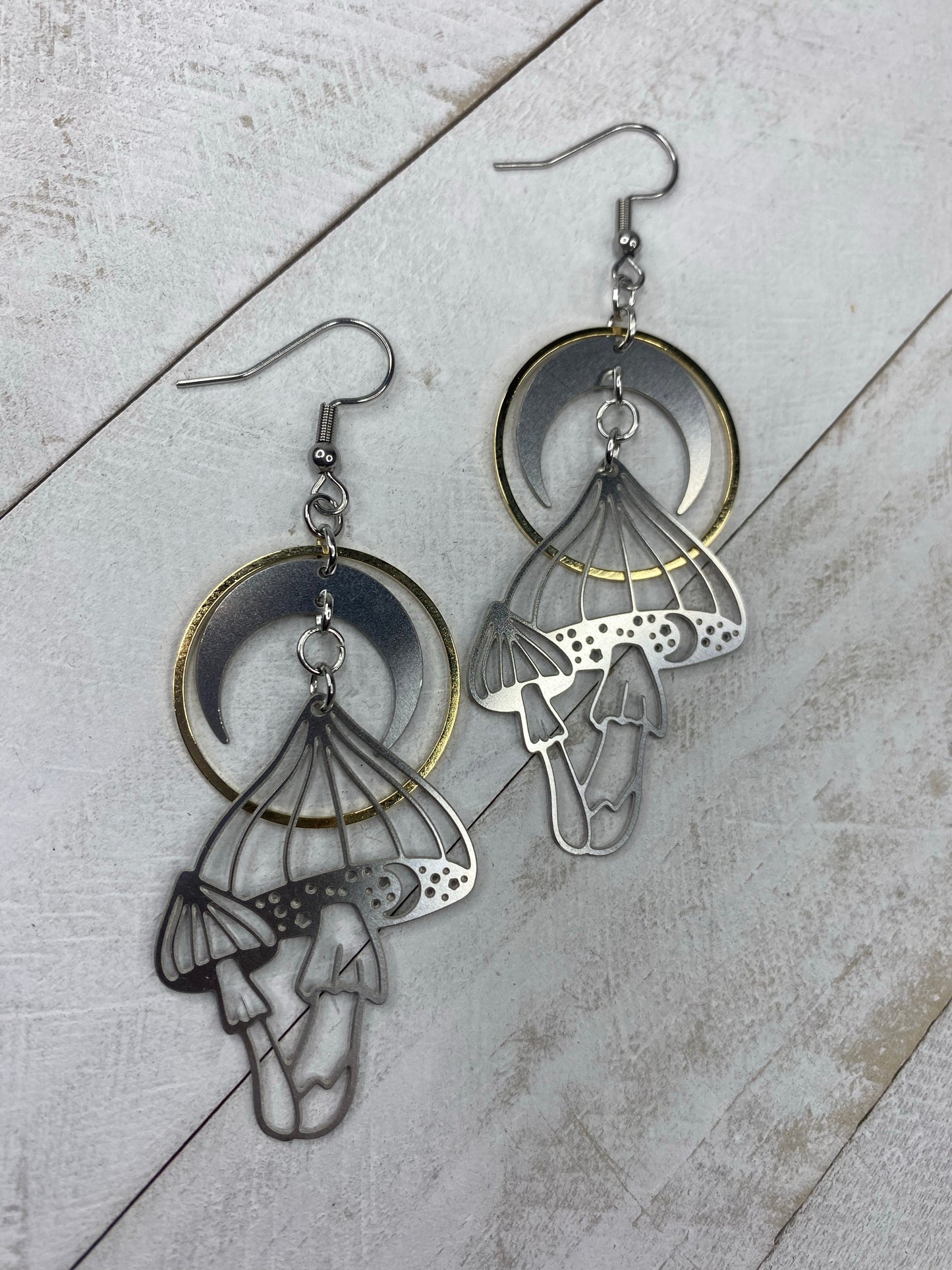 Mushroom Moon Earrings