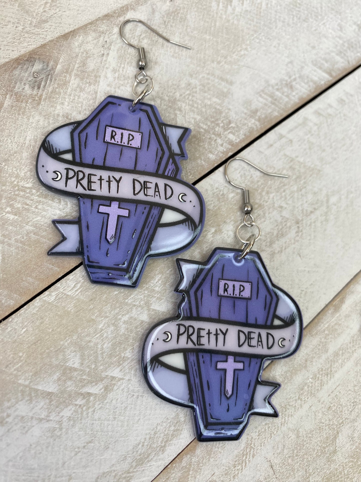 Pretty Dead Coffin Earrings