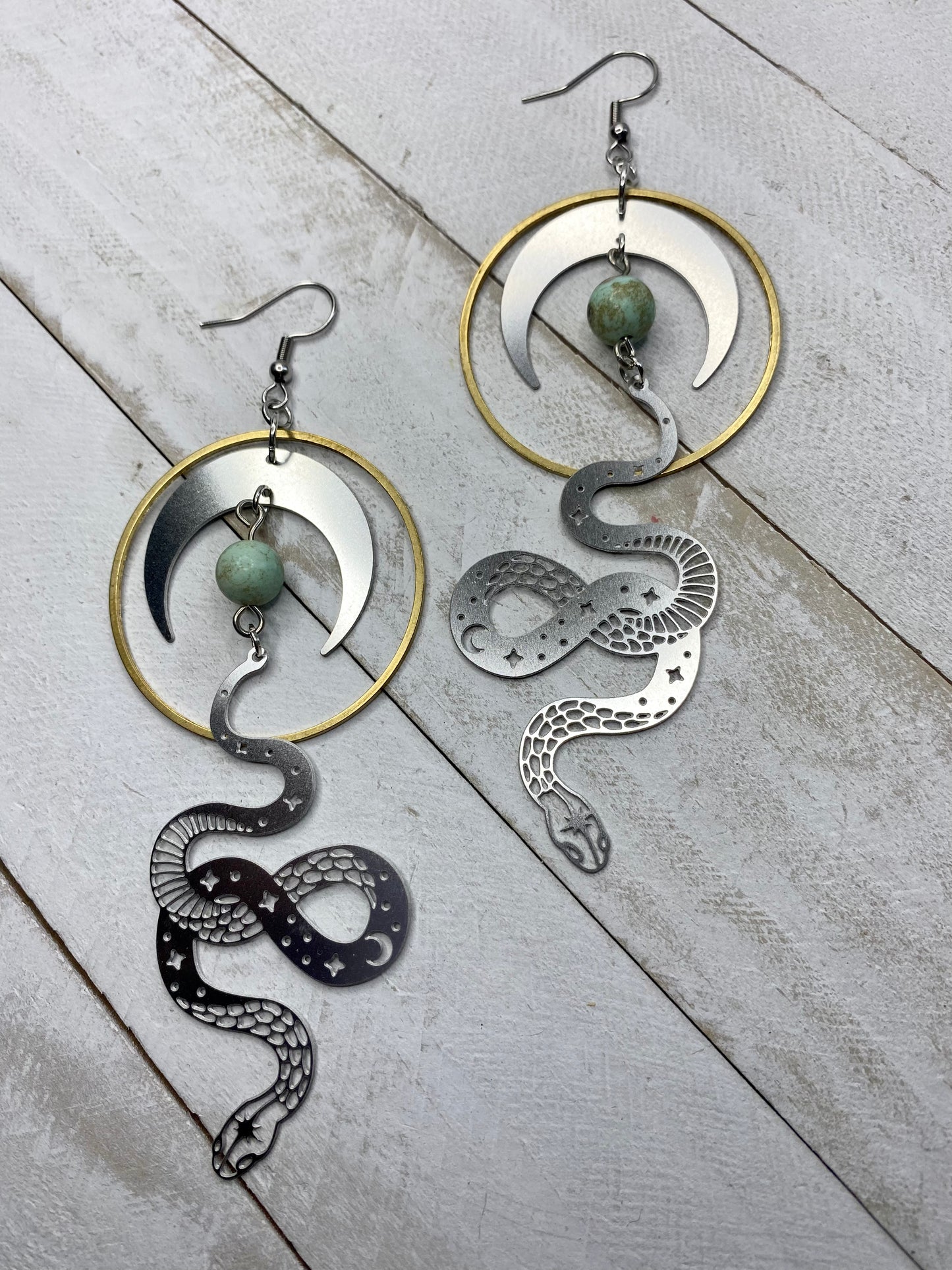 XL Snake Goddess Earrings