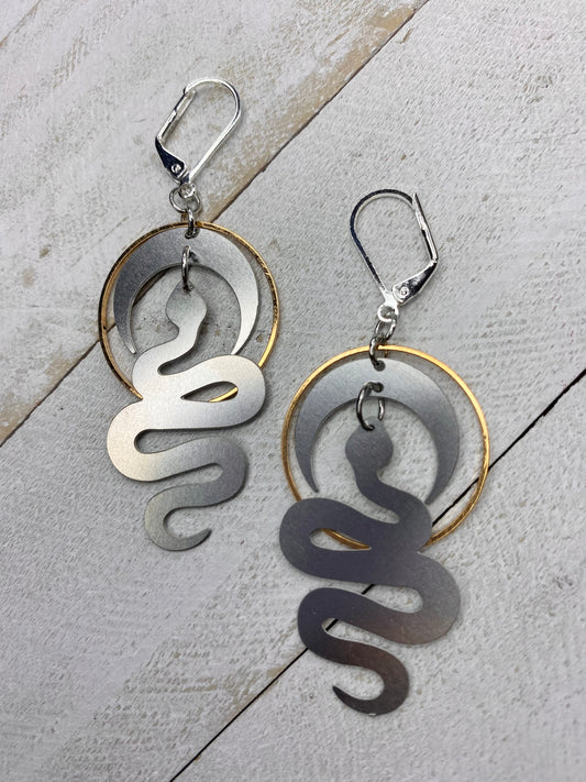 Mini Snake Goddess Earrings