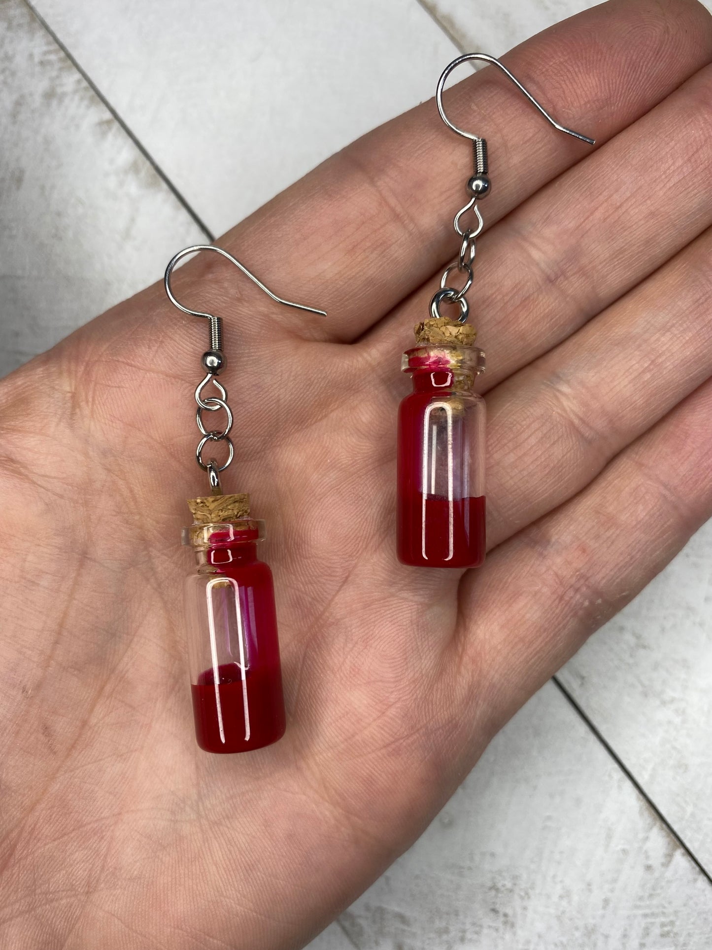 Blood Vial Earrings