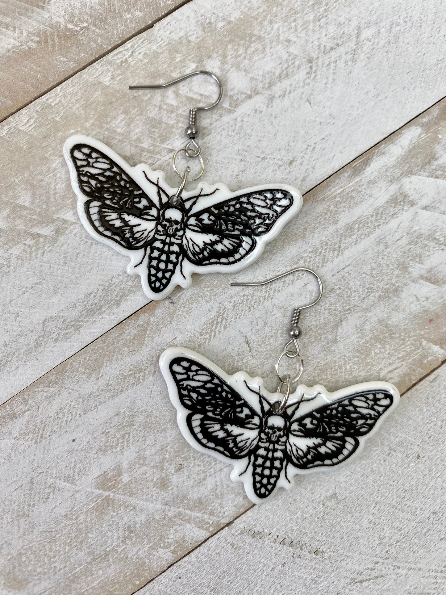 Death Moth Earrings