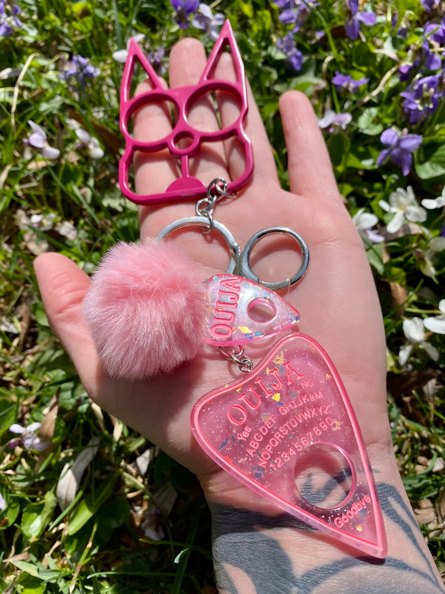 Coven Pink Ouija Keychain