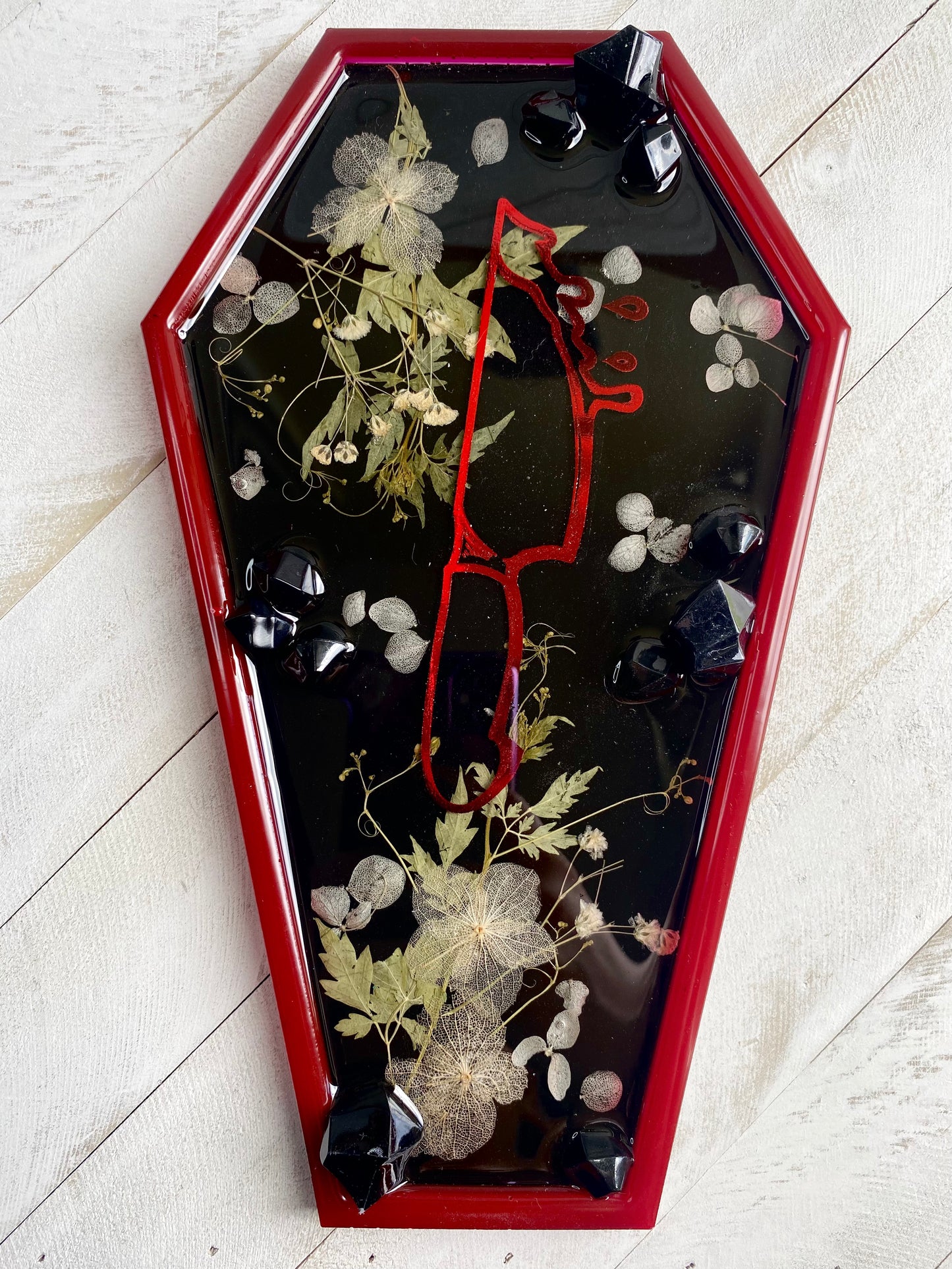 Floral Knife Coffin Tray