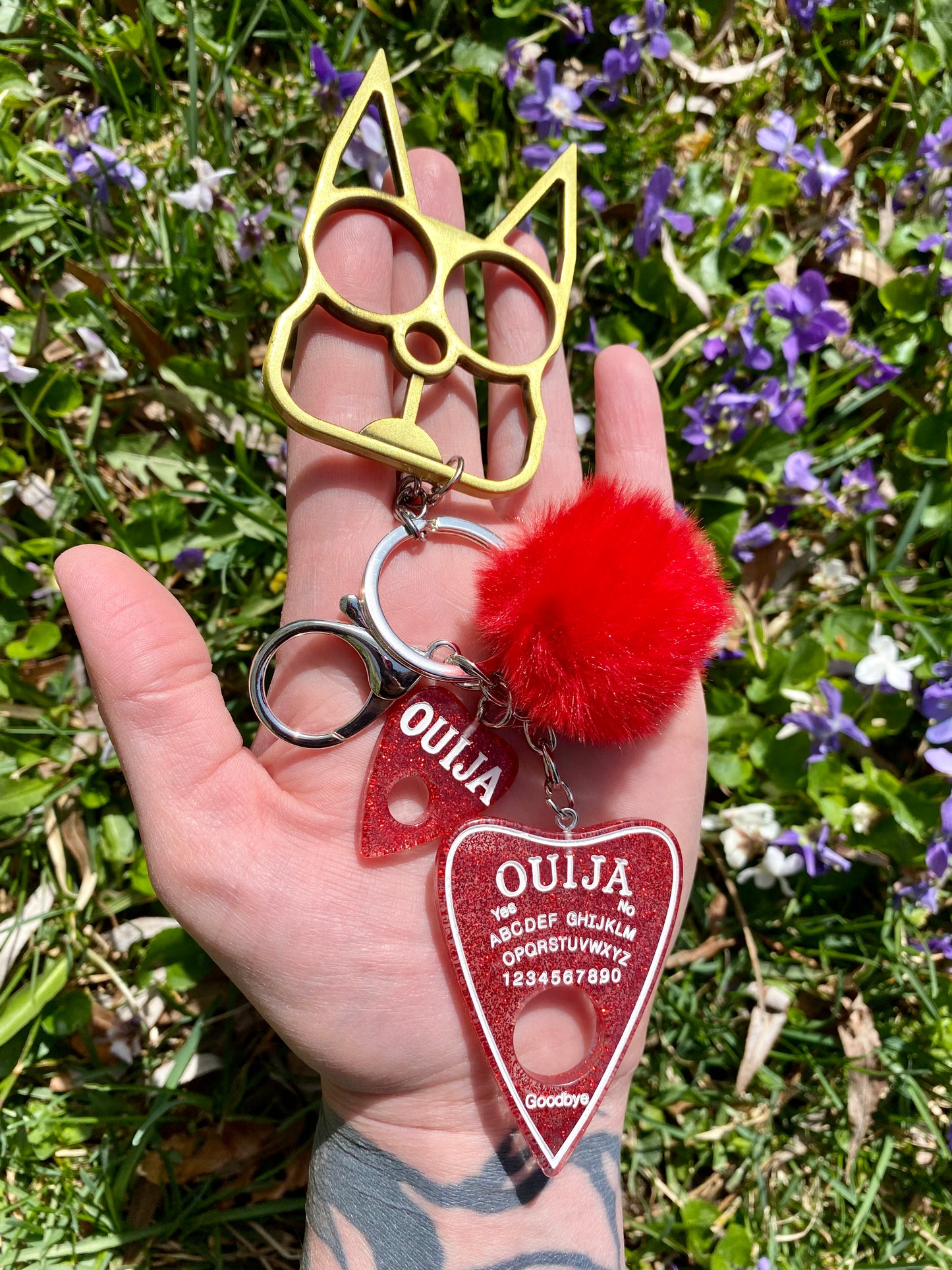 Redrum Ouija Keychain