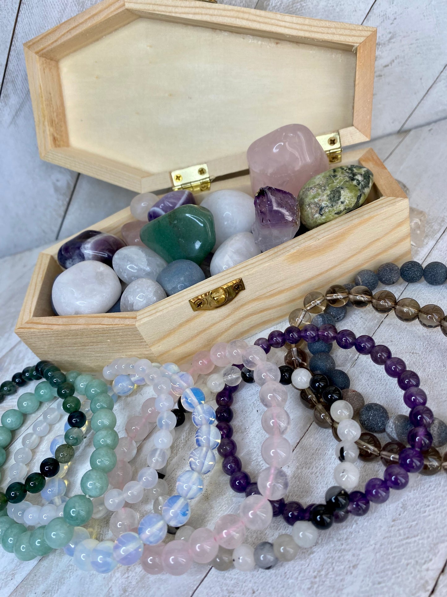 Only Crystals Mystery Coffin Box