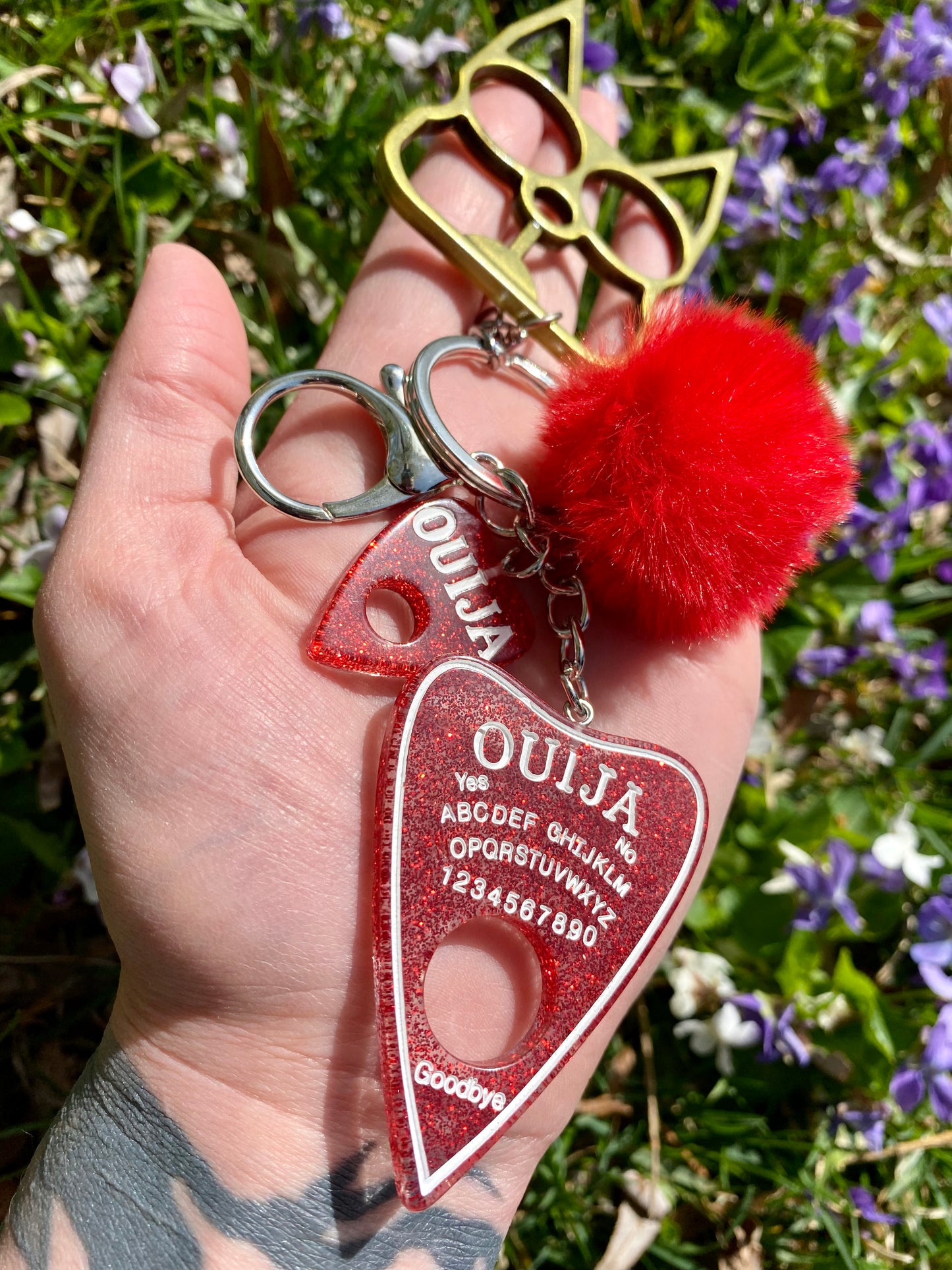 Redrum Ouija Keychain