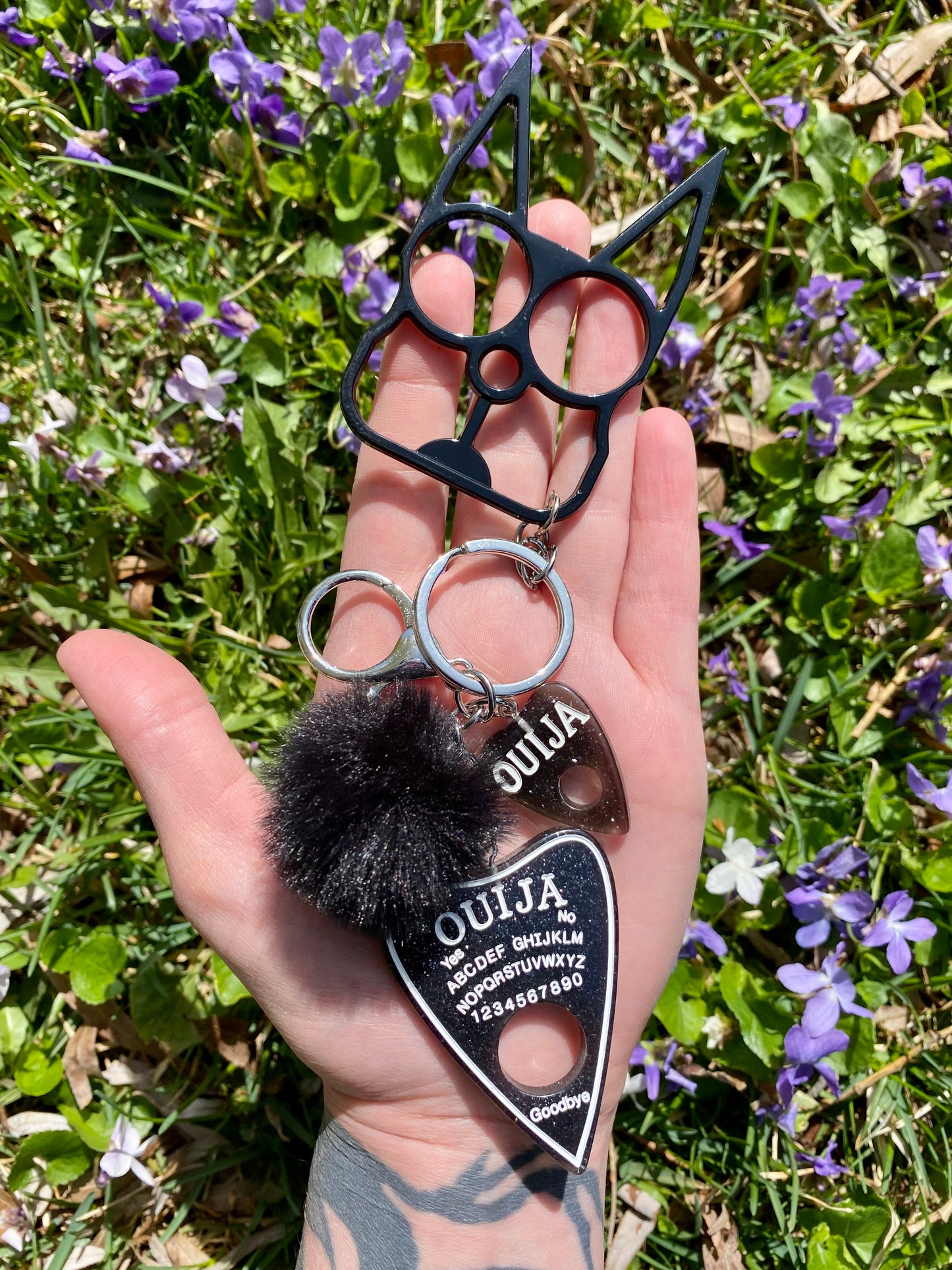 Hades Black Ouija Keychain