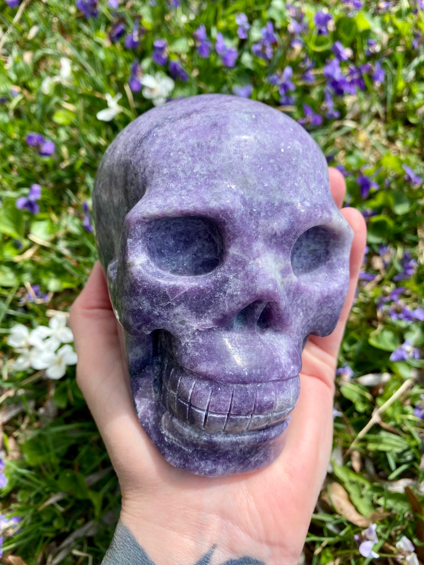 XL Lepidolite Skull