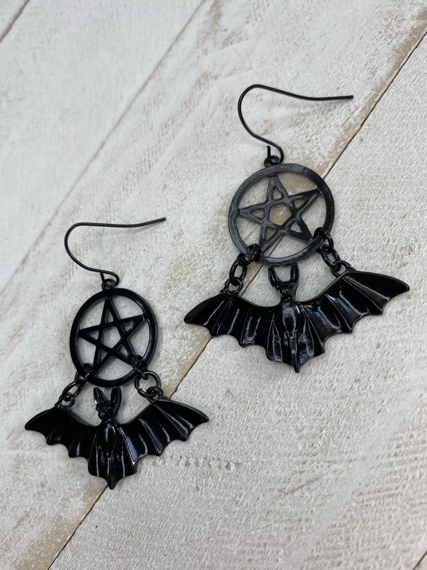 Black Bat Earrings