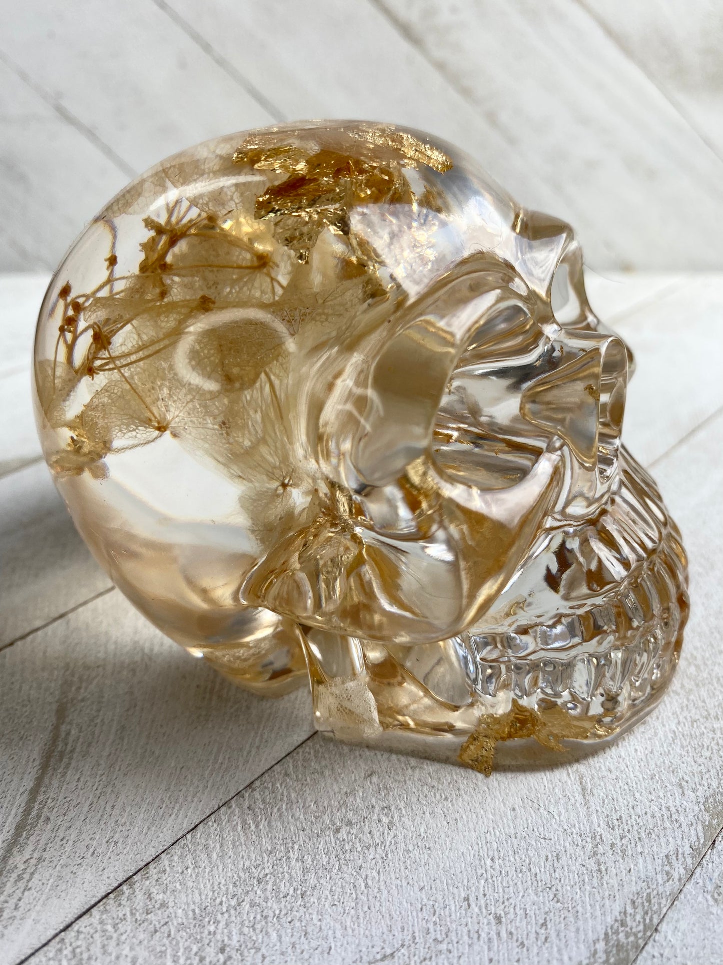 Crystal Flowers Skull