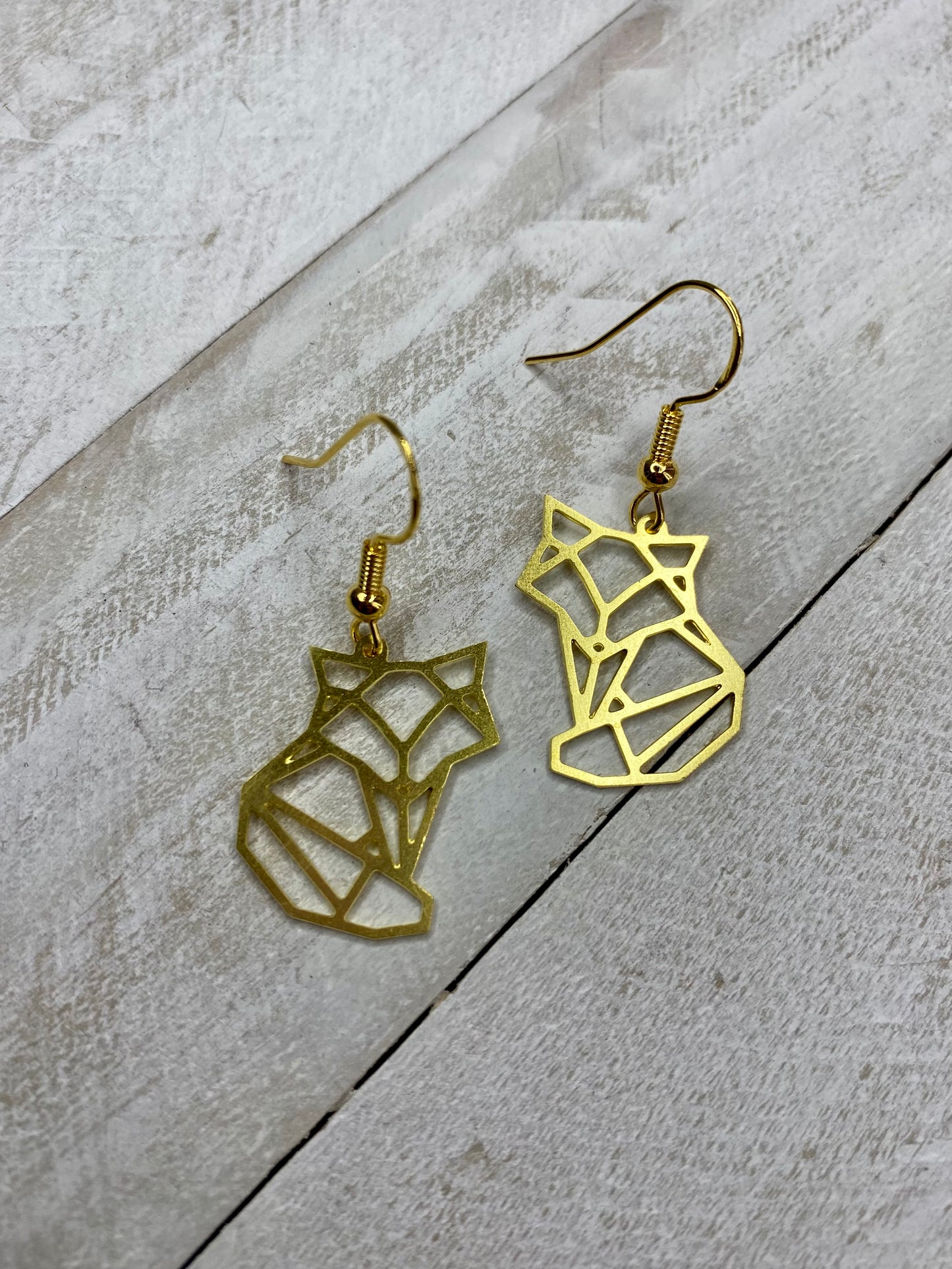 Geometric Fox Earrings