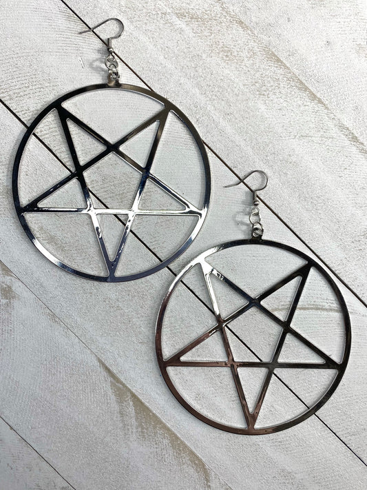 XL Inverted Pentacle Earrings