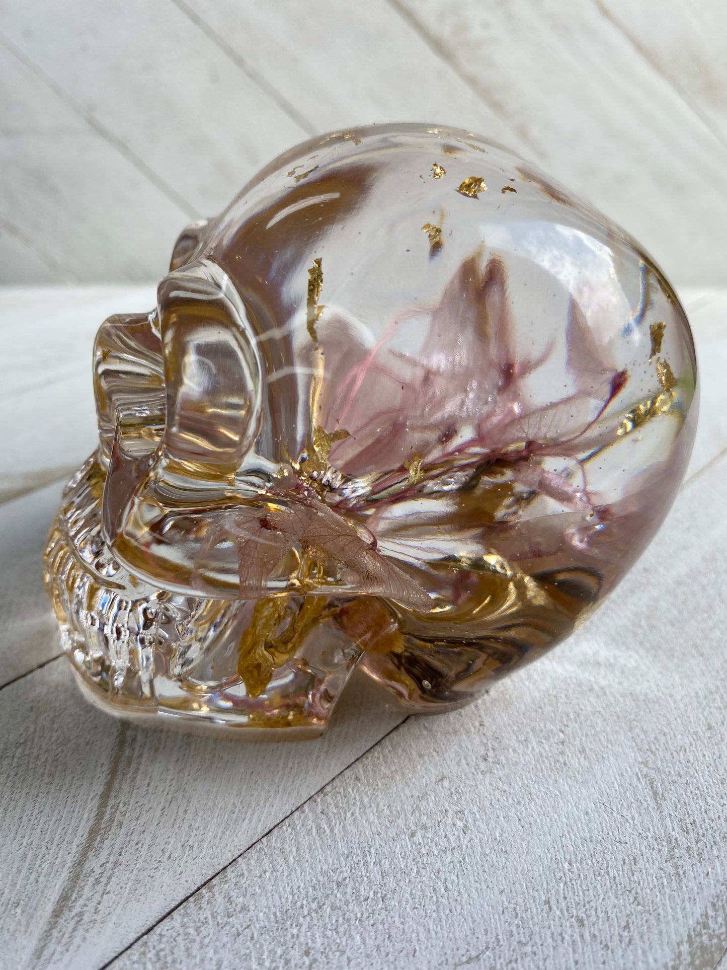 Pink Hydrangea Skull