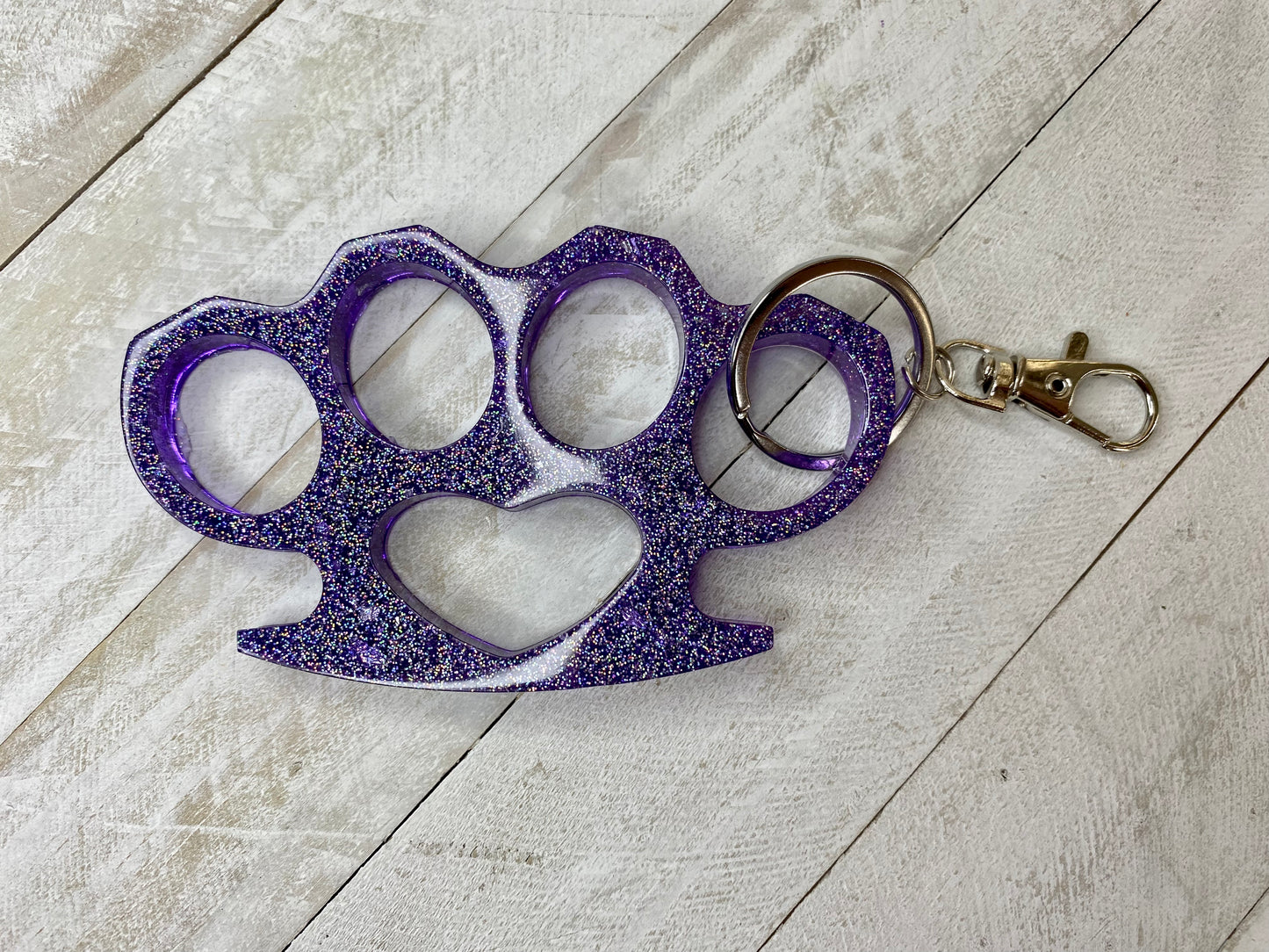 Heart Resin Knuckle Keychain