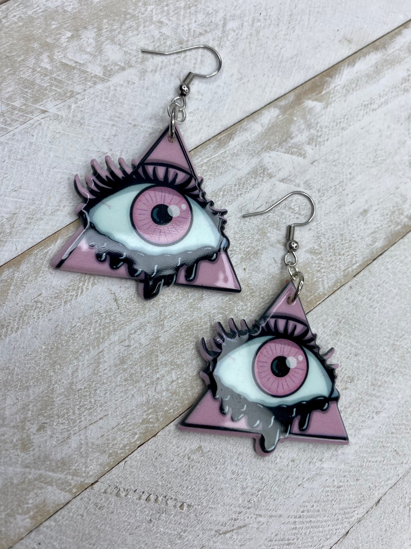 Pink All Seeing Earrings