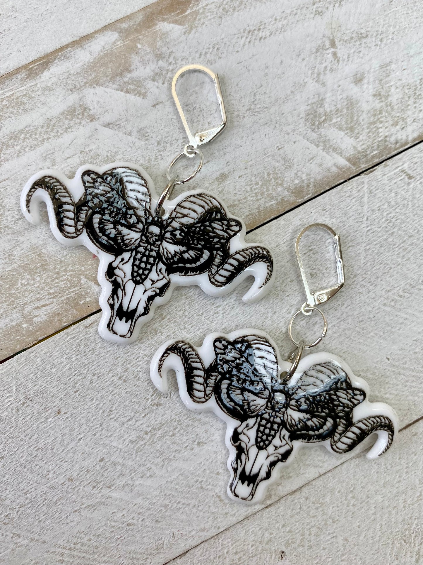 Ram Skull Earrings