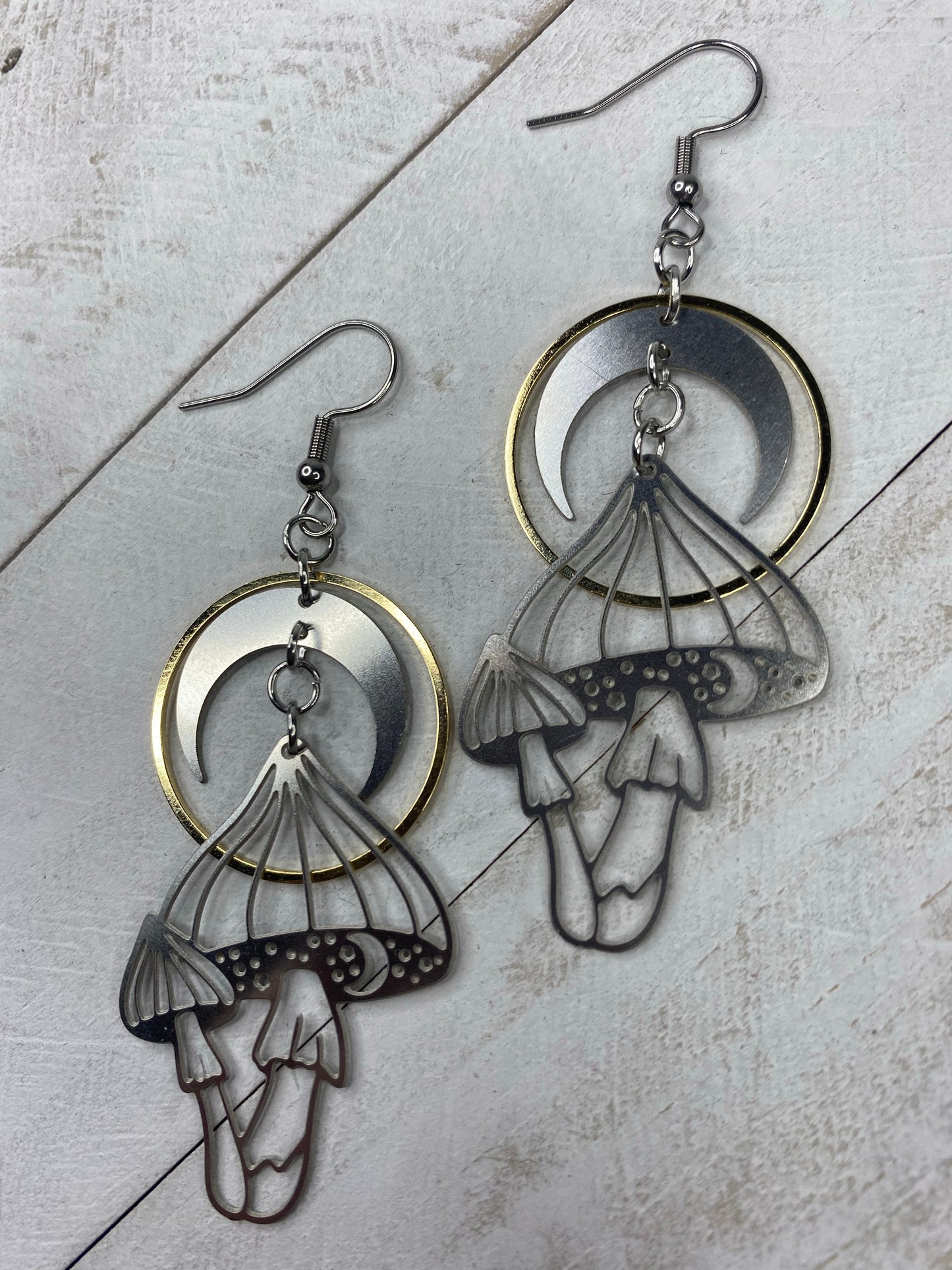 Mushroom Moon Earrings