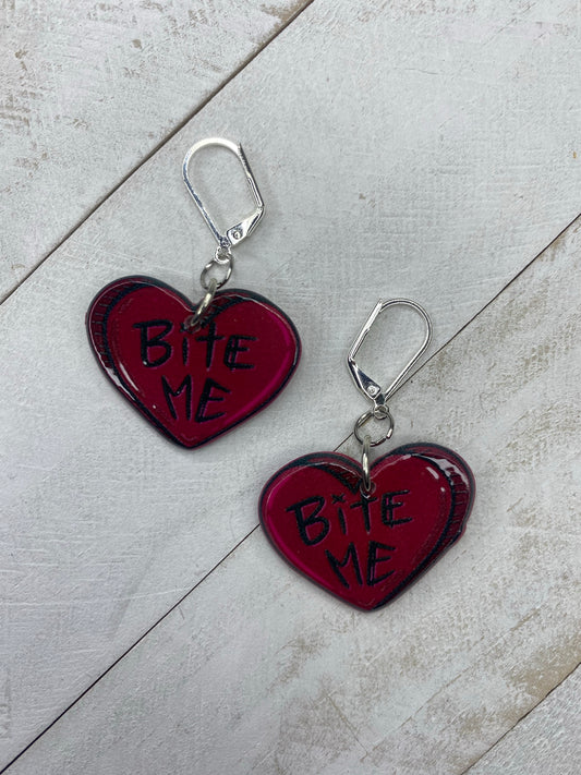 Bite Me Heart Earrings