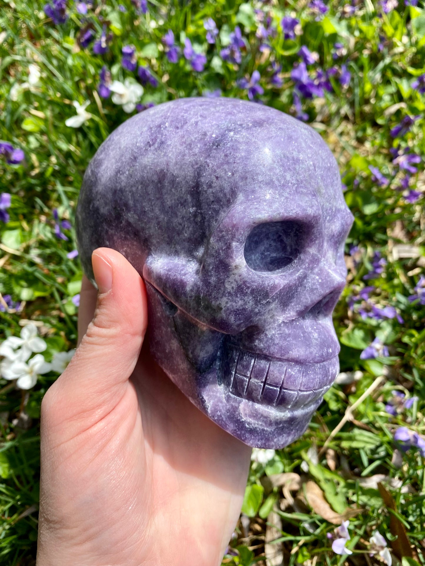 XL Lepidolite Skull