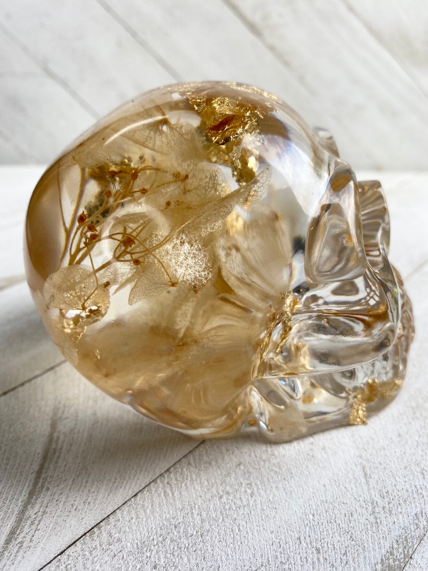 Crystal Flowers Skull