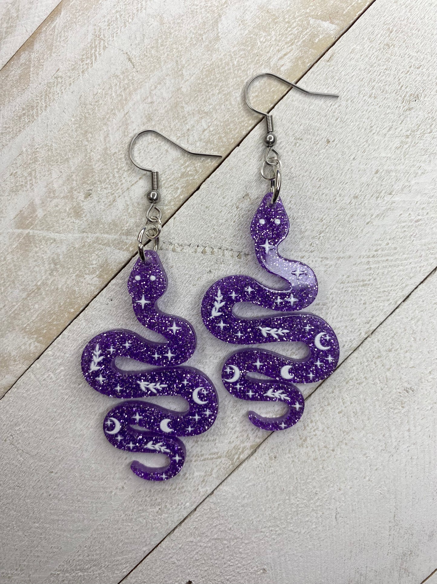 Glittery Snake Earrings