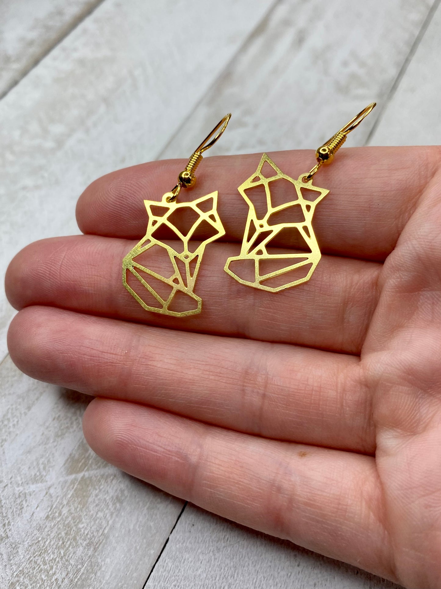 Geometric Fox Earrings